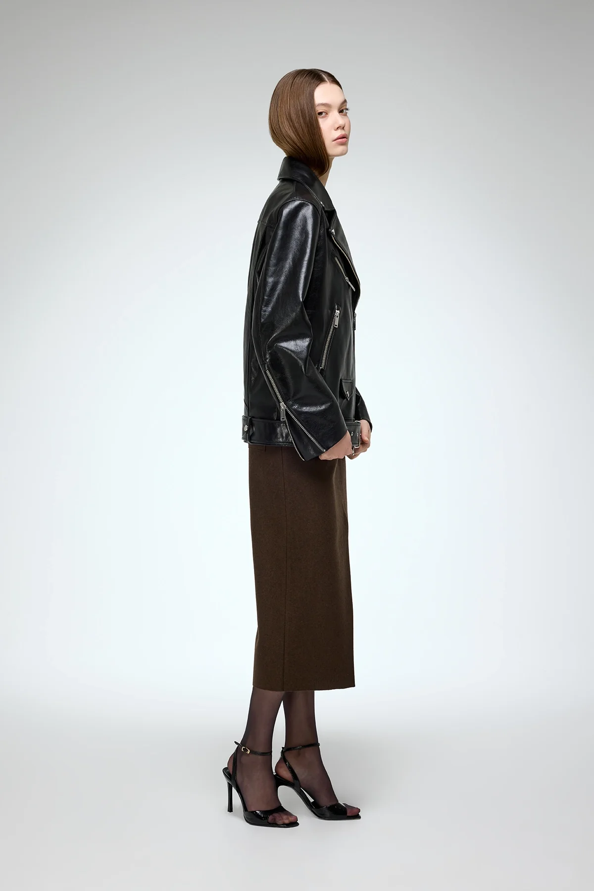 Ada - Black Leather Jacket - Image 3