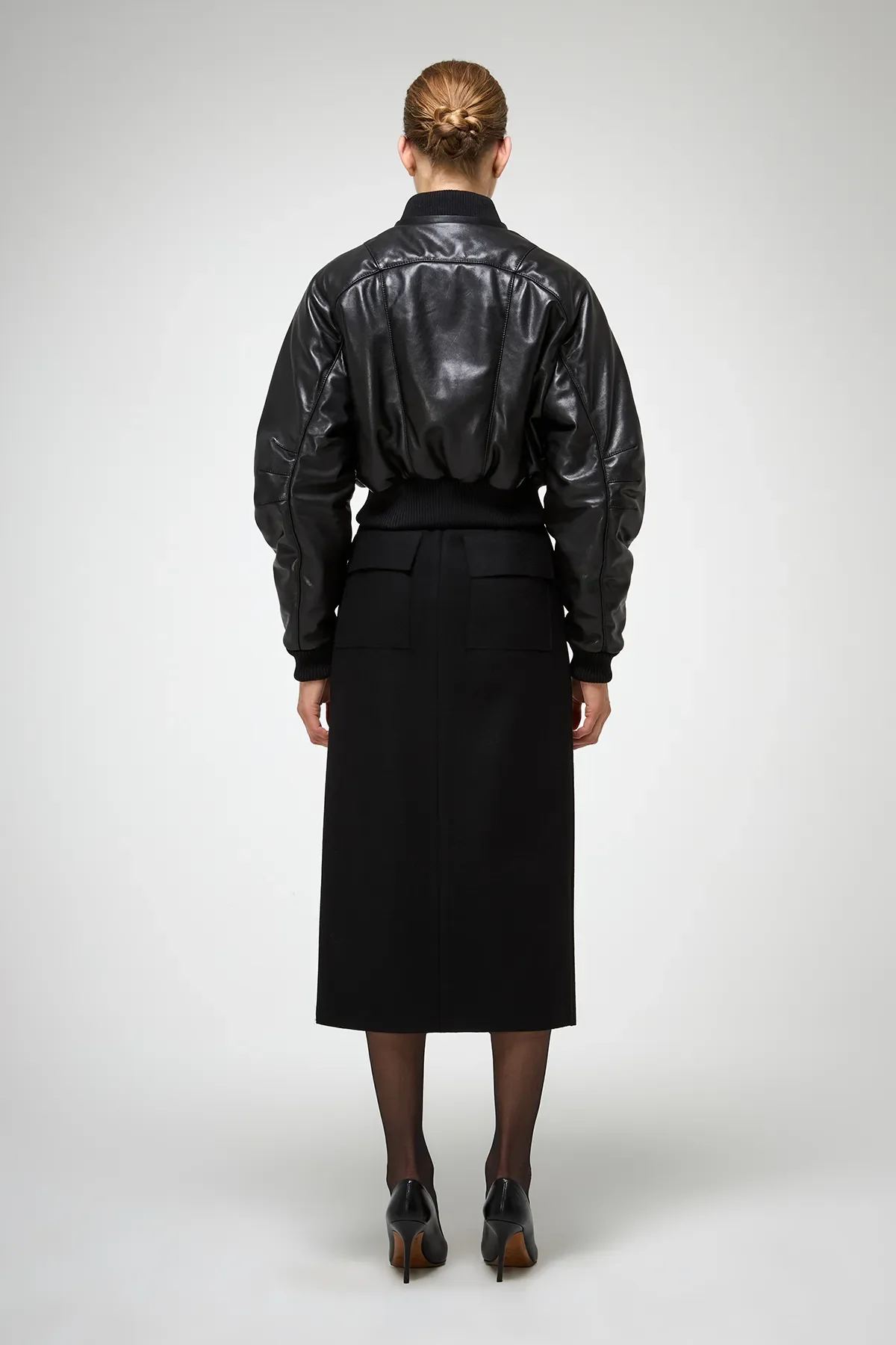 Adela - Black Leather Jacket - Image 6