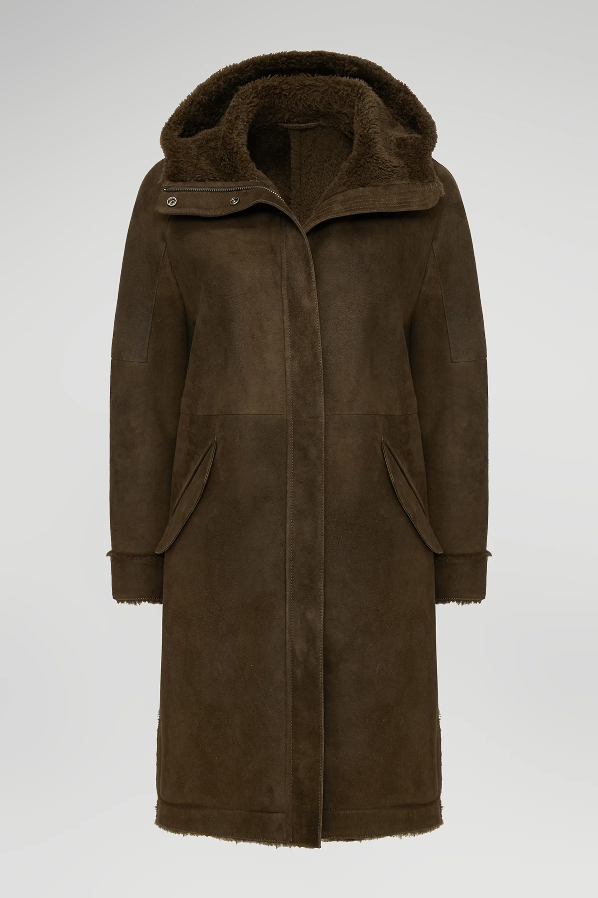 Adelyn - Brown Tobacco Shearling Coat - Image 7