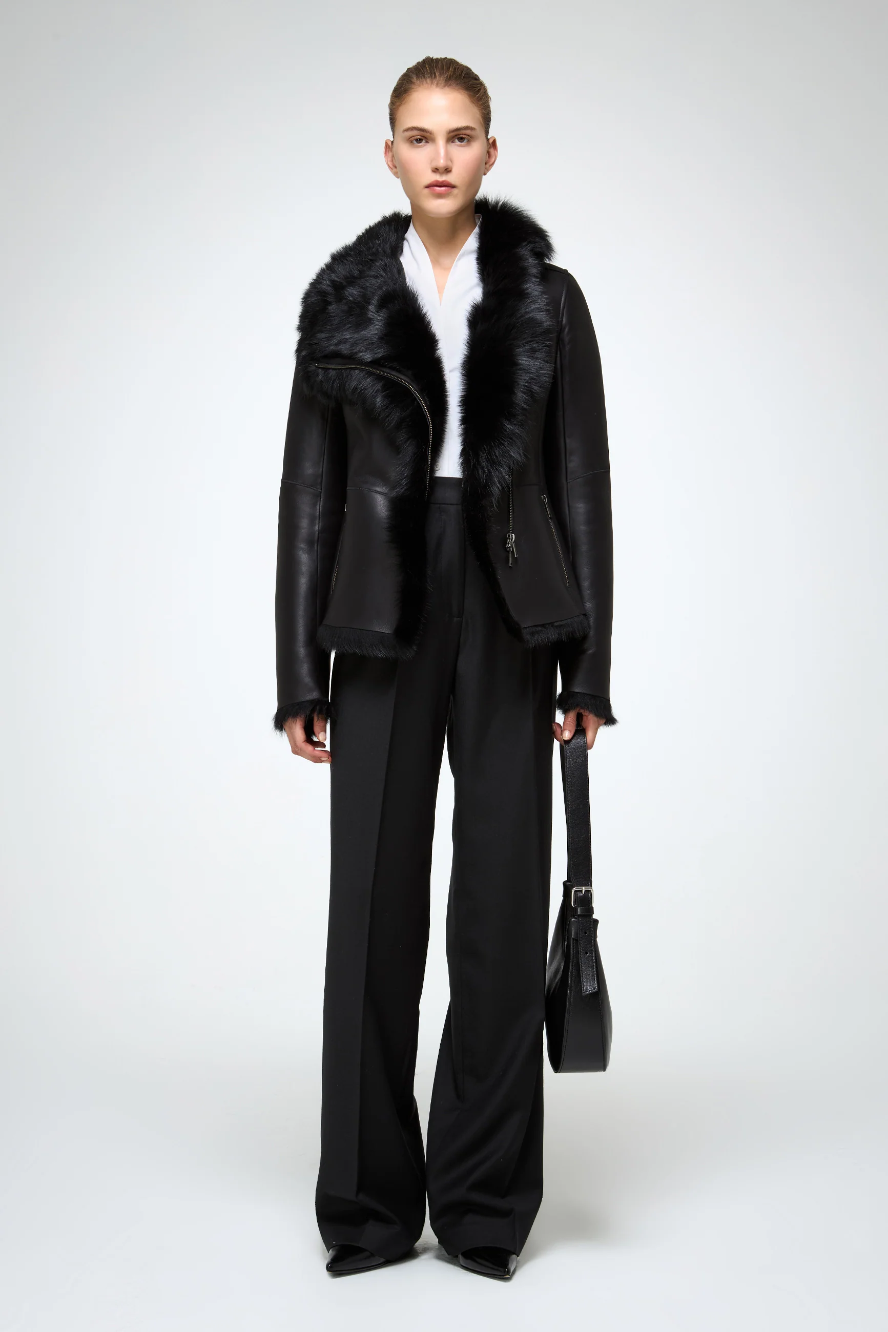 Adila - Toscana Black Shearling Jacket - Image 3
