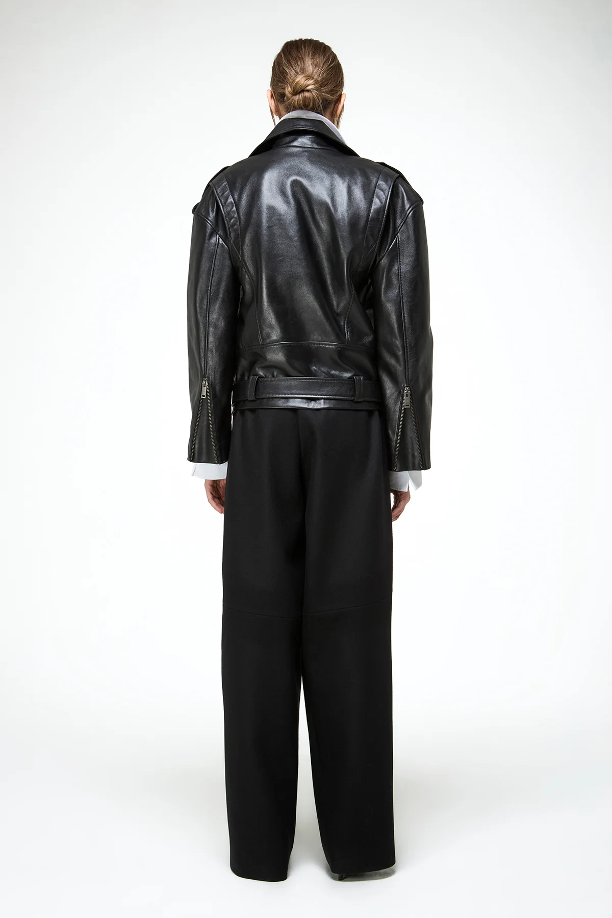 Alessia - Black Leather Coat - Image 7