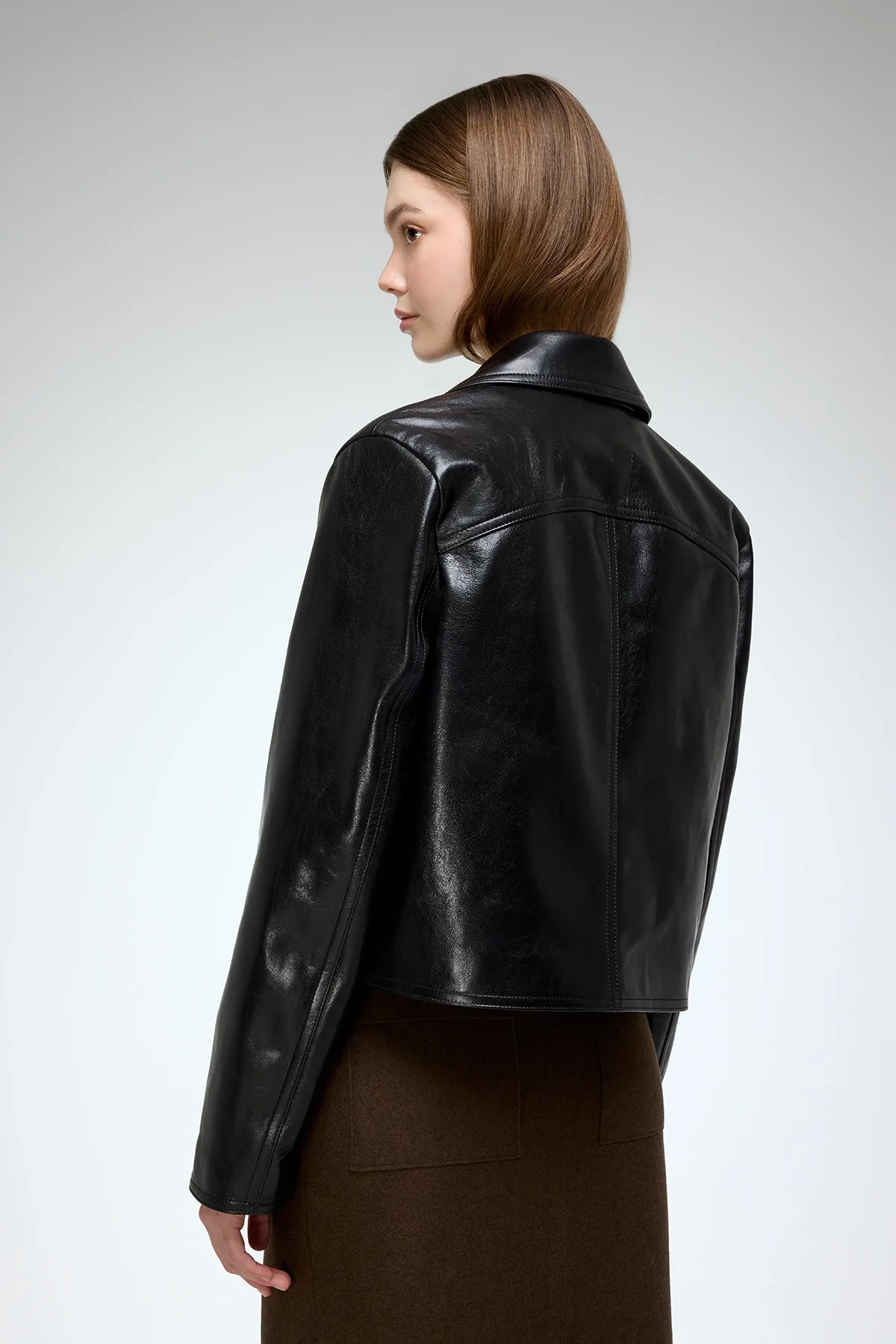 Amara - Black Leather Jacket - Image 3
