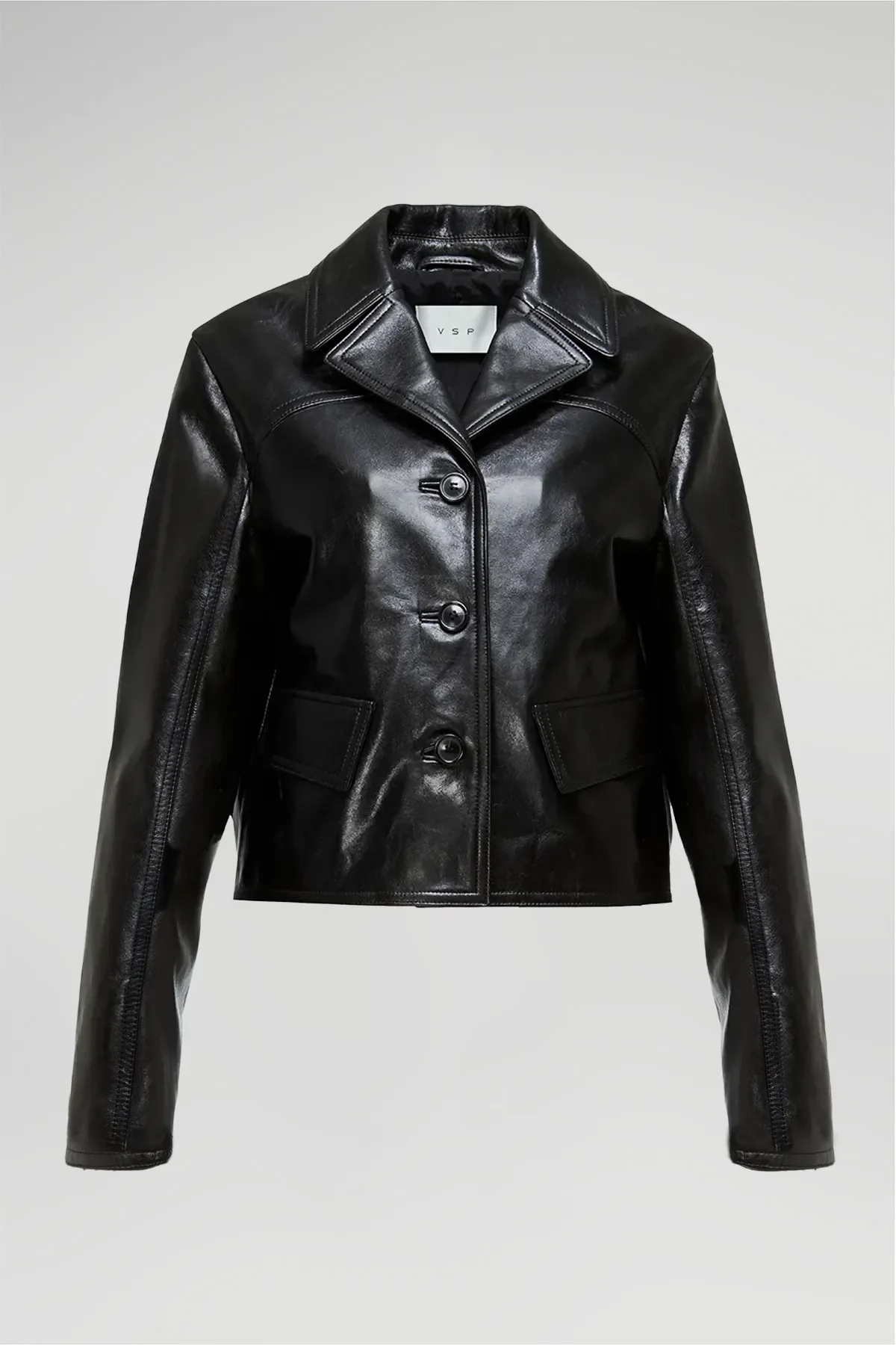 Amara - Black Leather Jacket - Image 4