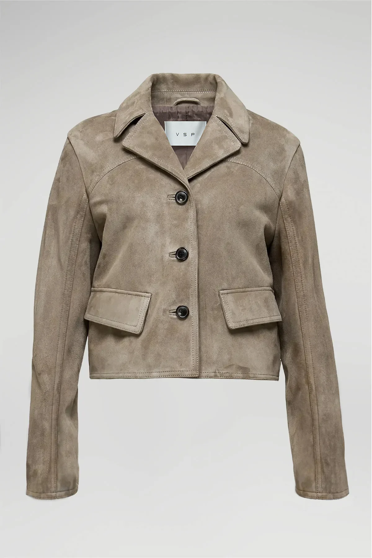 Amara - Grey Leather Jacket - Image 5