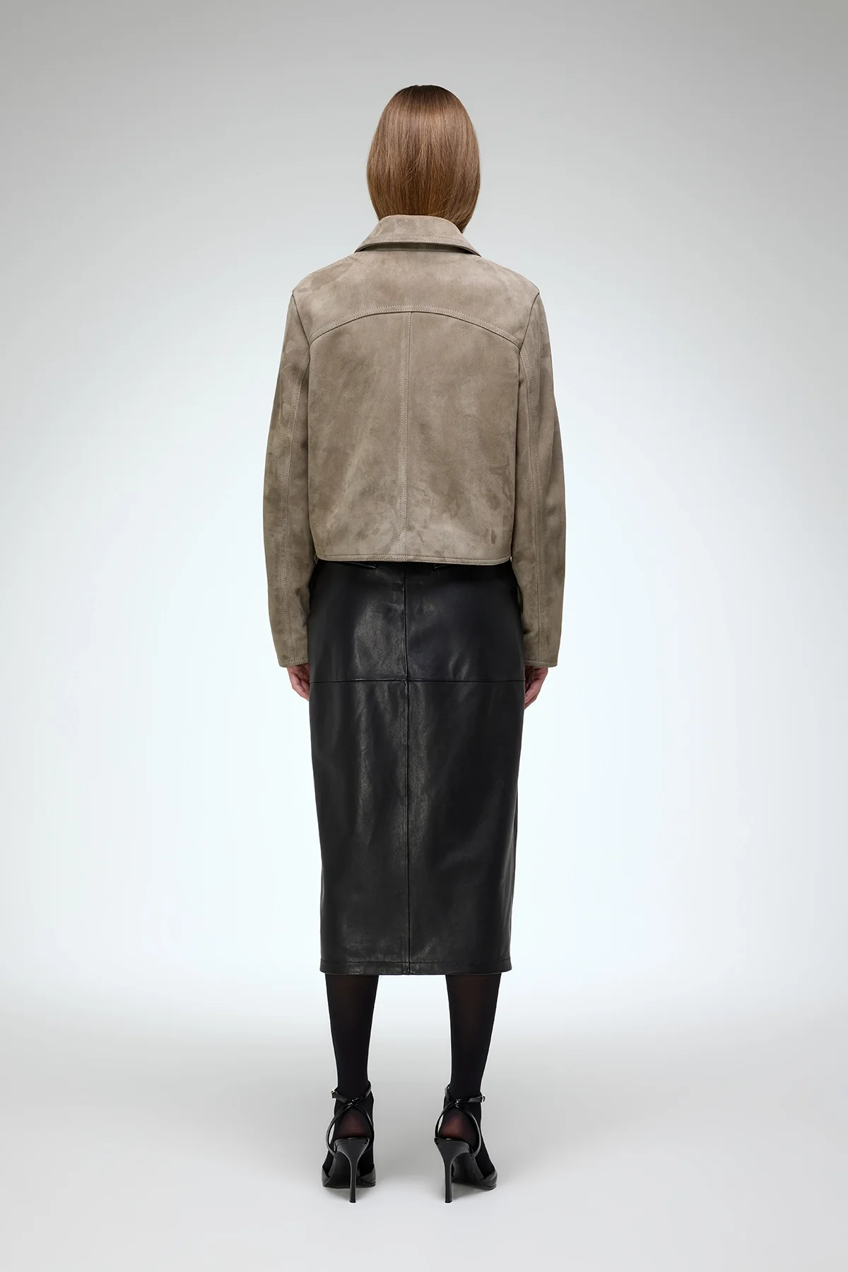 Amara - Grey Leather Jacket - Image 6