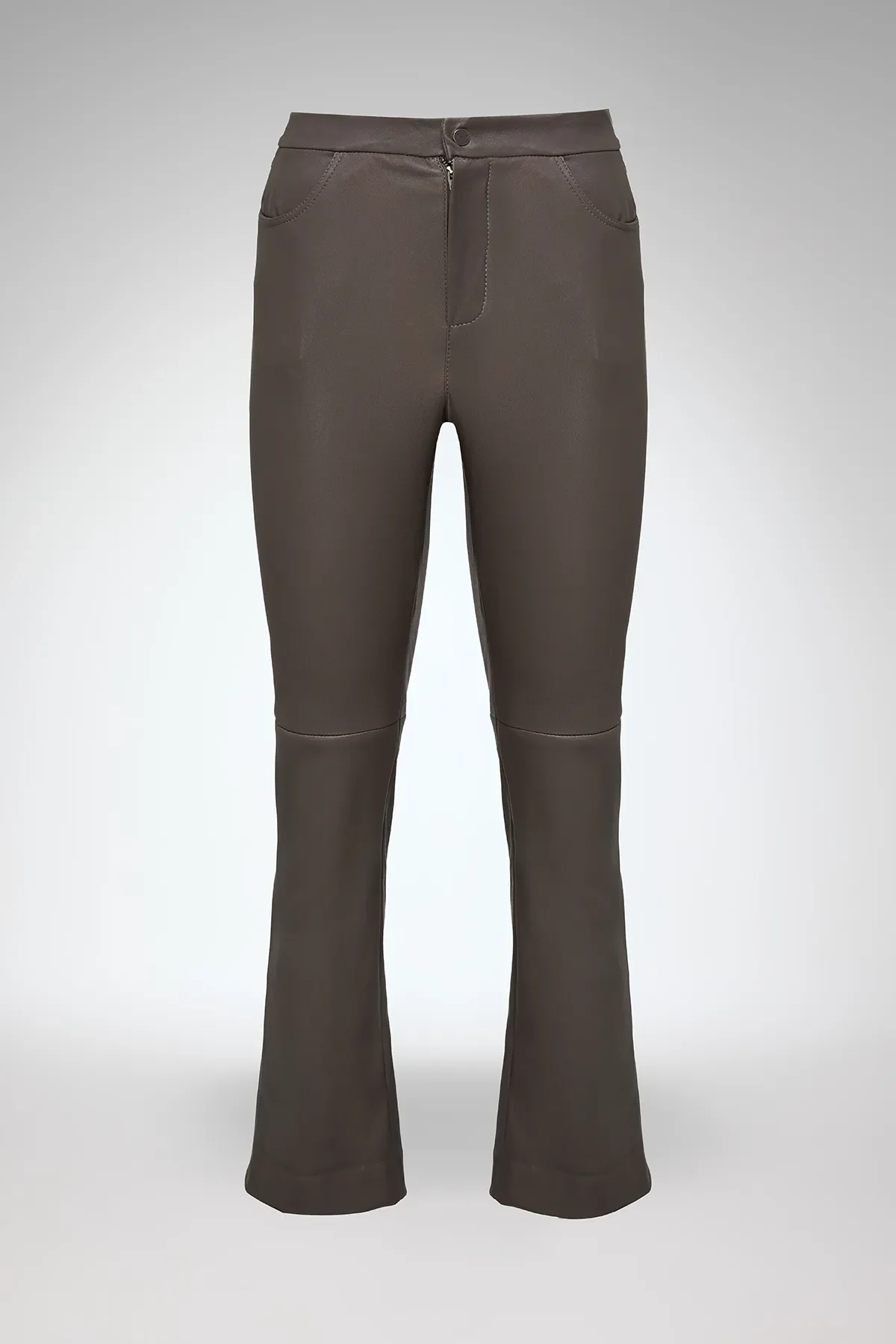 Ambre - Grey Leather Pant - Image 5