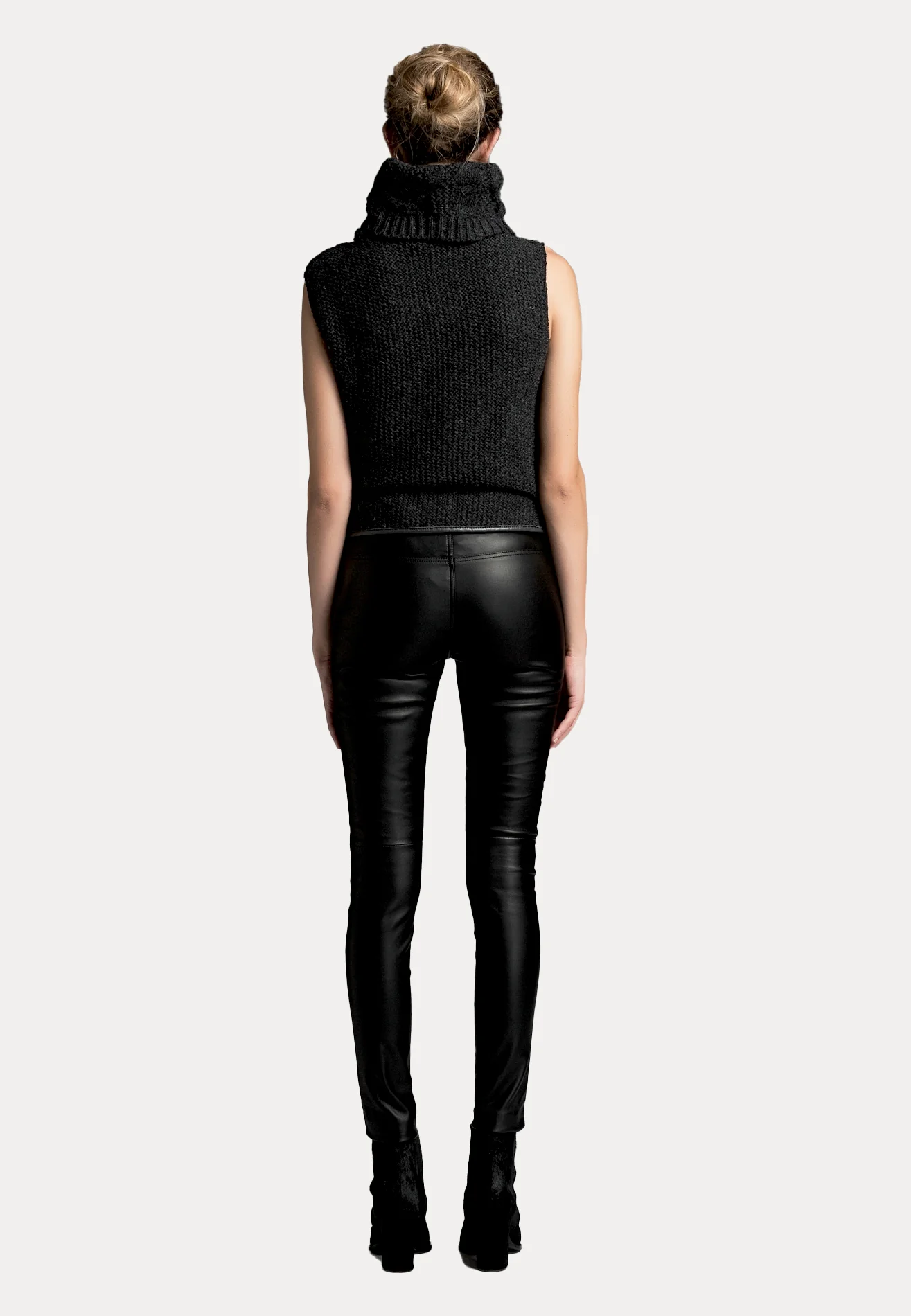 Anais - Black Leather Pant - Image 6