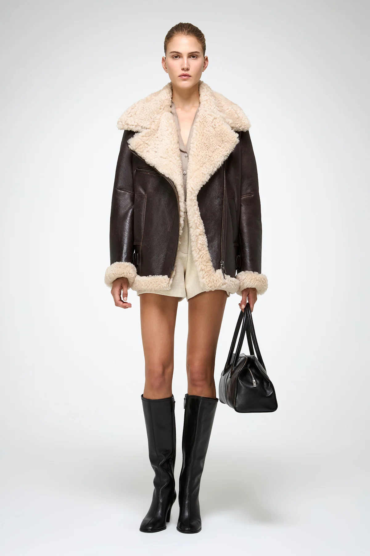 Antonella - Brown Shearling Coat