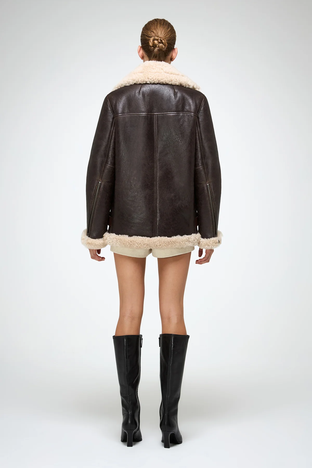 Antonella - Brown Shearling Coat - Image 8