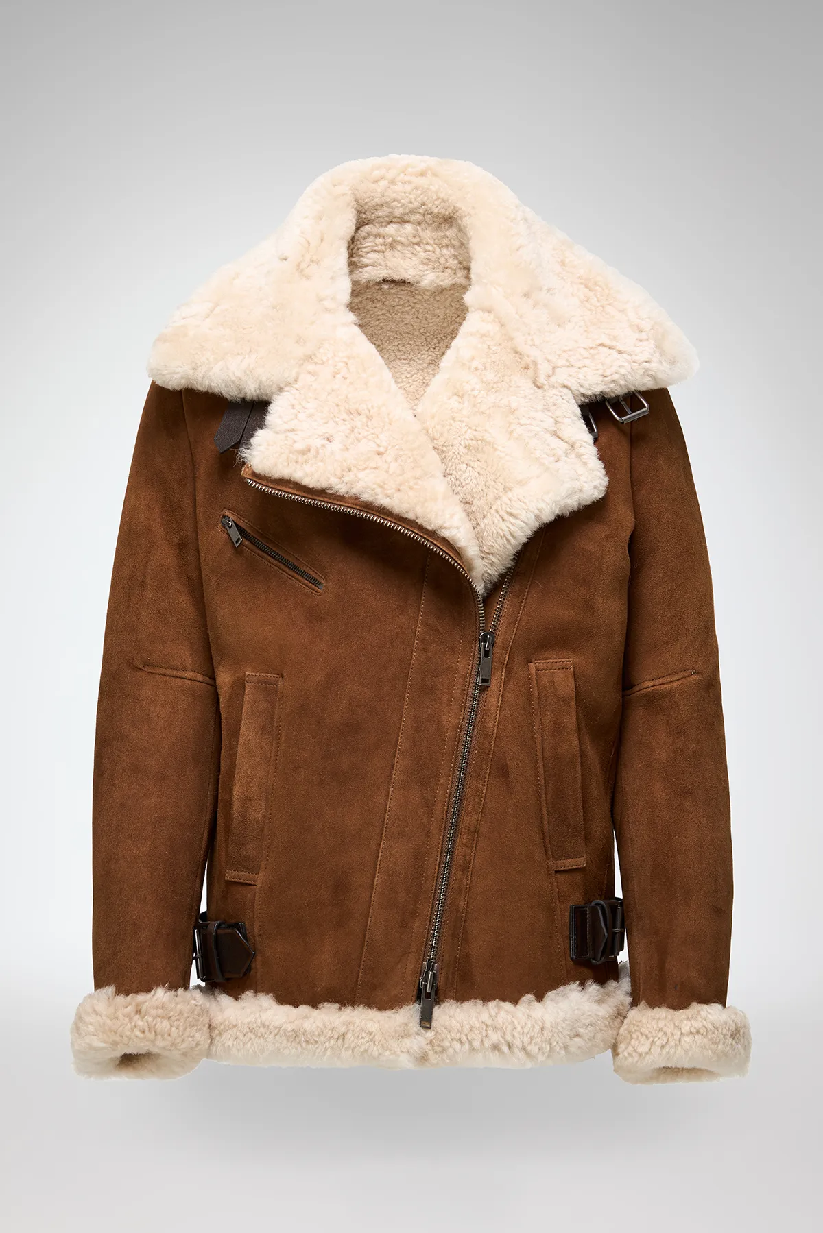 Antonella - Tobacco Shearling Coat - Image 5