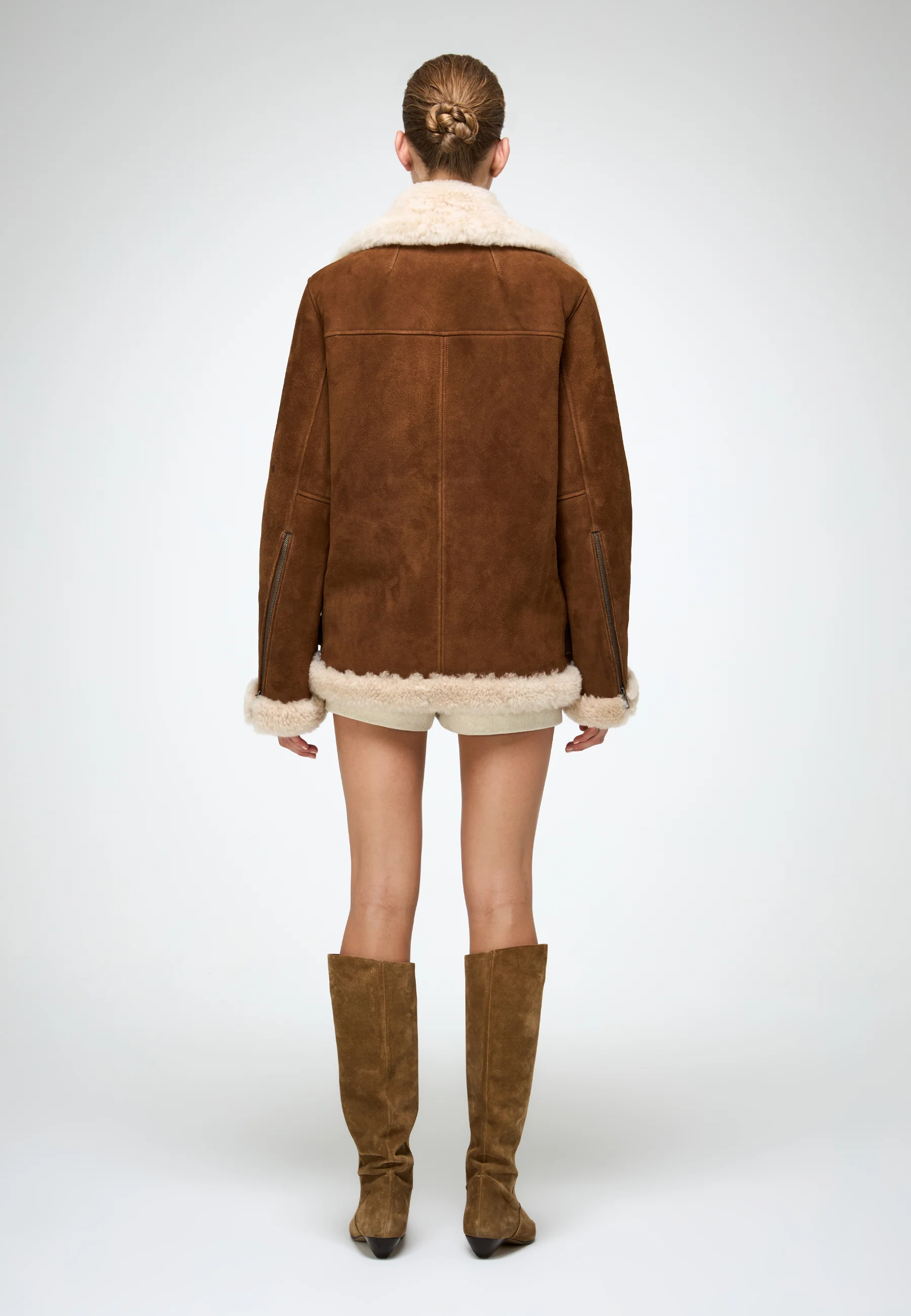 Antonella - Tobacco Shearling Coat - Image 6