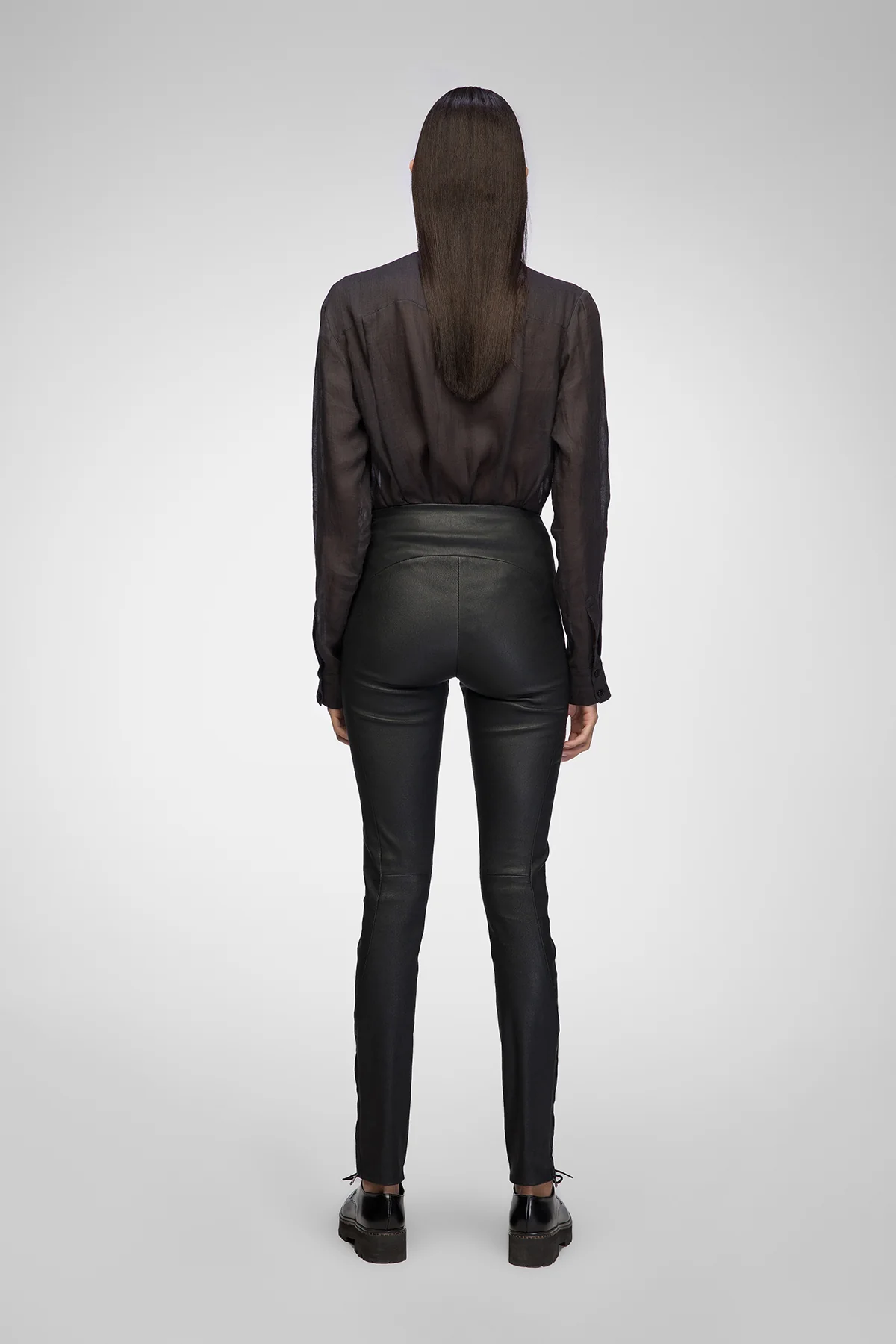 Antonia - Black Leather Pant - Image 5