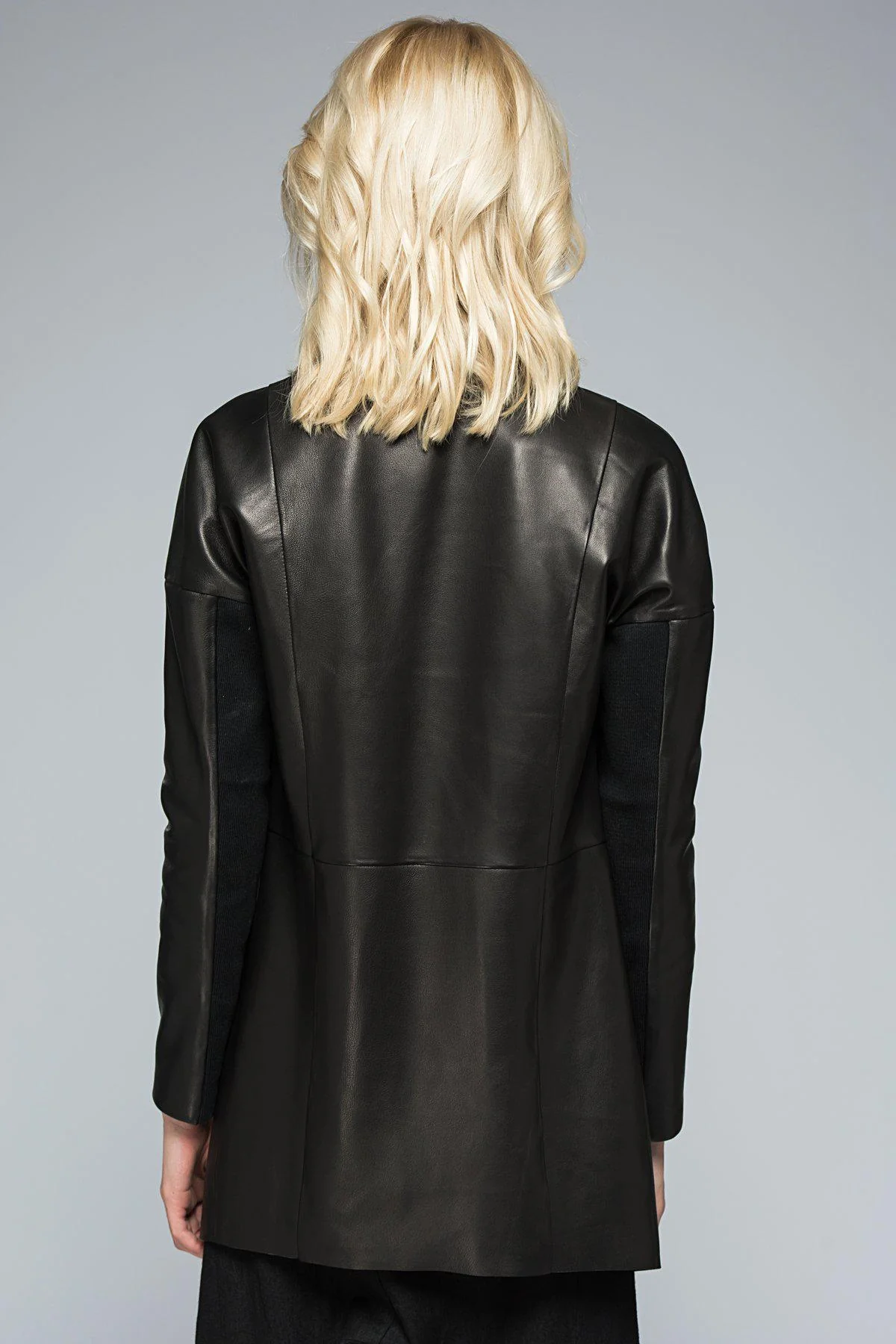 Aria - Black Leather Coat - Image 6