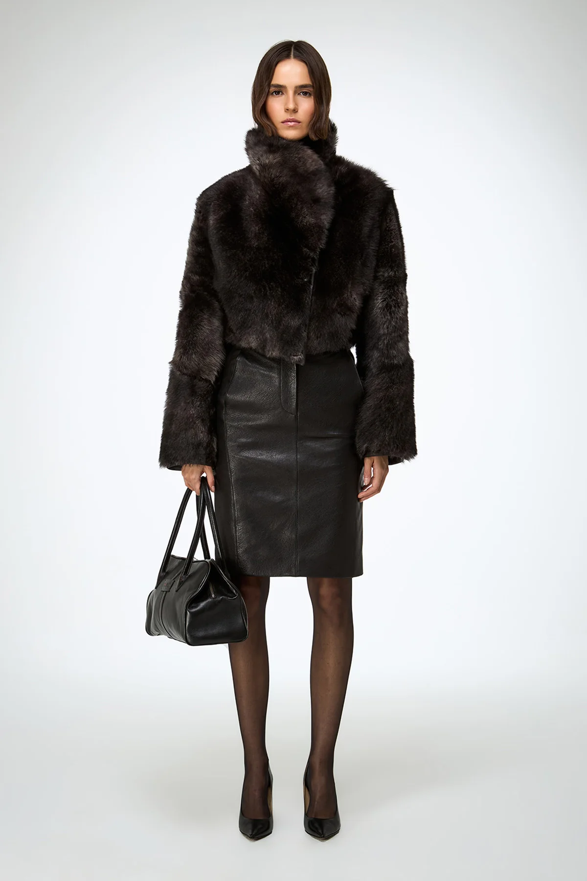 Ashley - Brown Shearling Jacket - Image 6