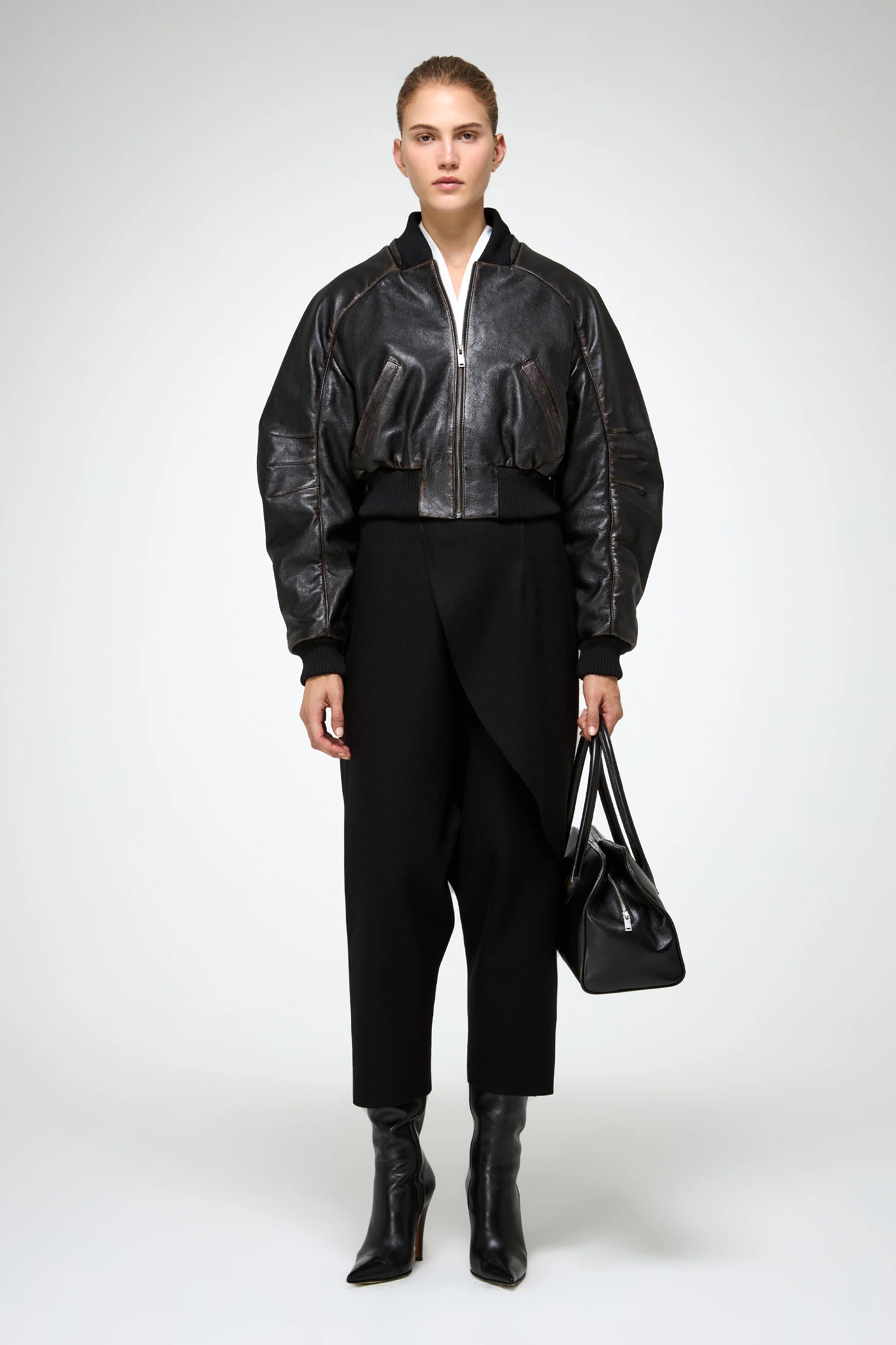 Adela - Dark Brown Leather Jacket