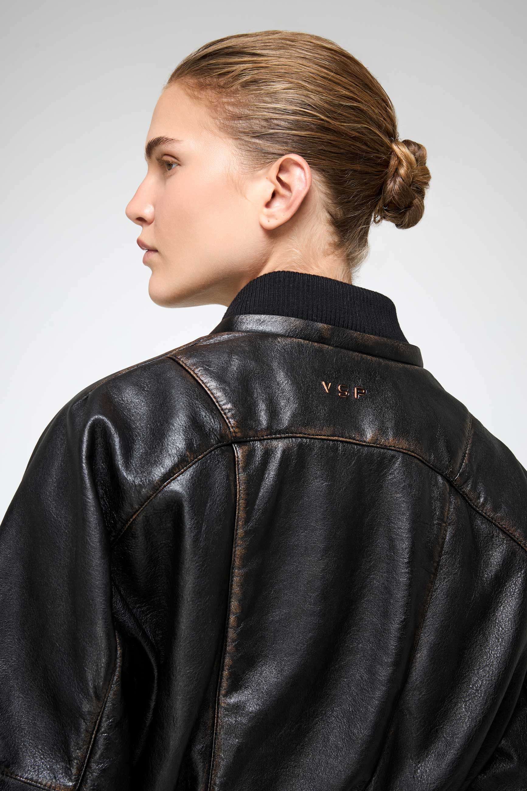Adela - Dark Brown Leather Jacket - Image 4
