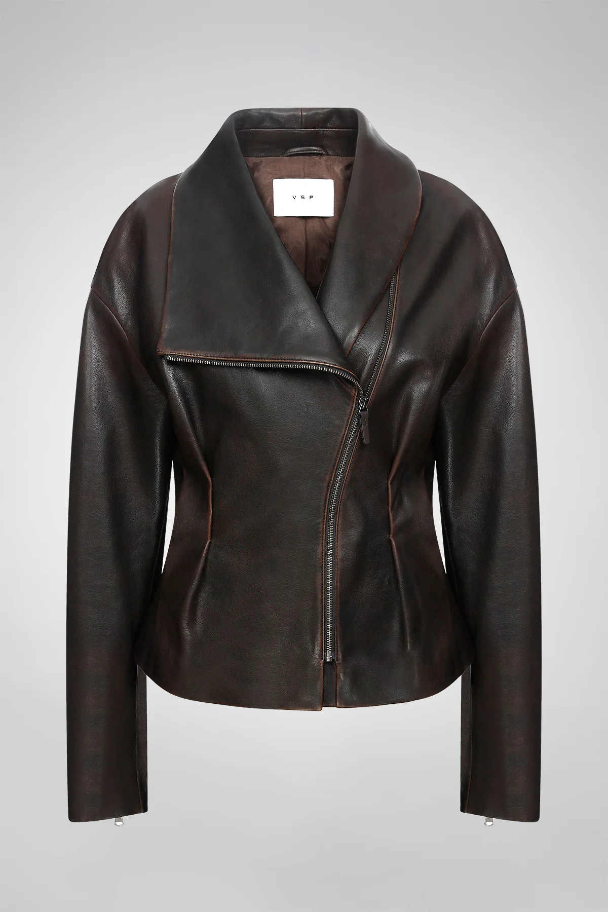 Briana - Brown Leather Jacket - Image 6