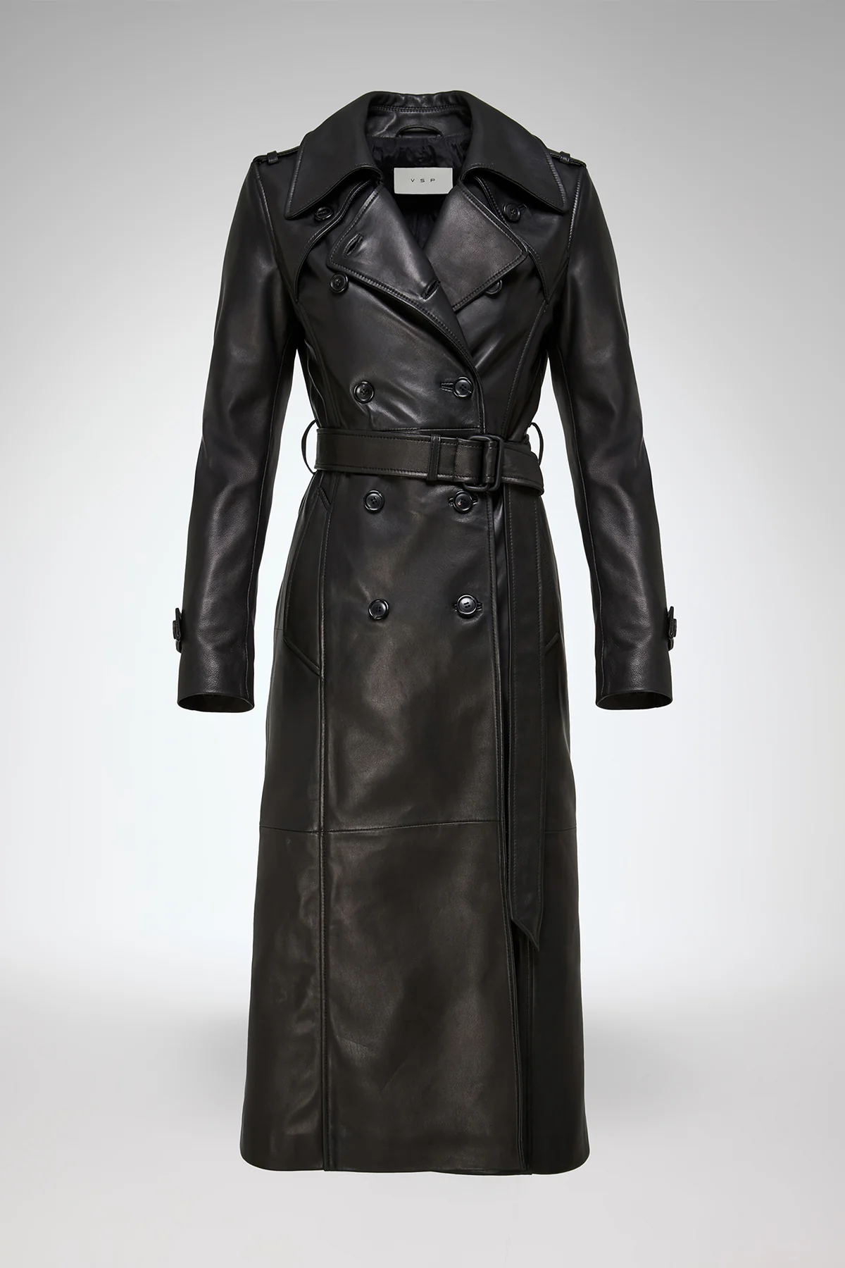 Camilla - Black Leather Coat - Image 5