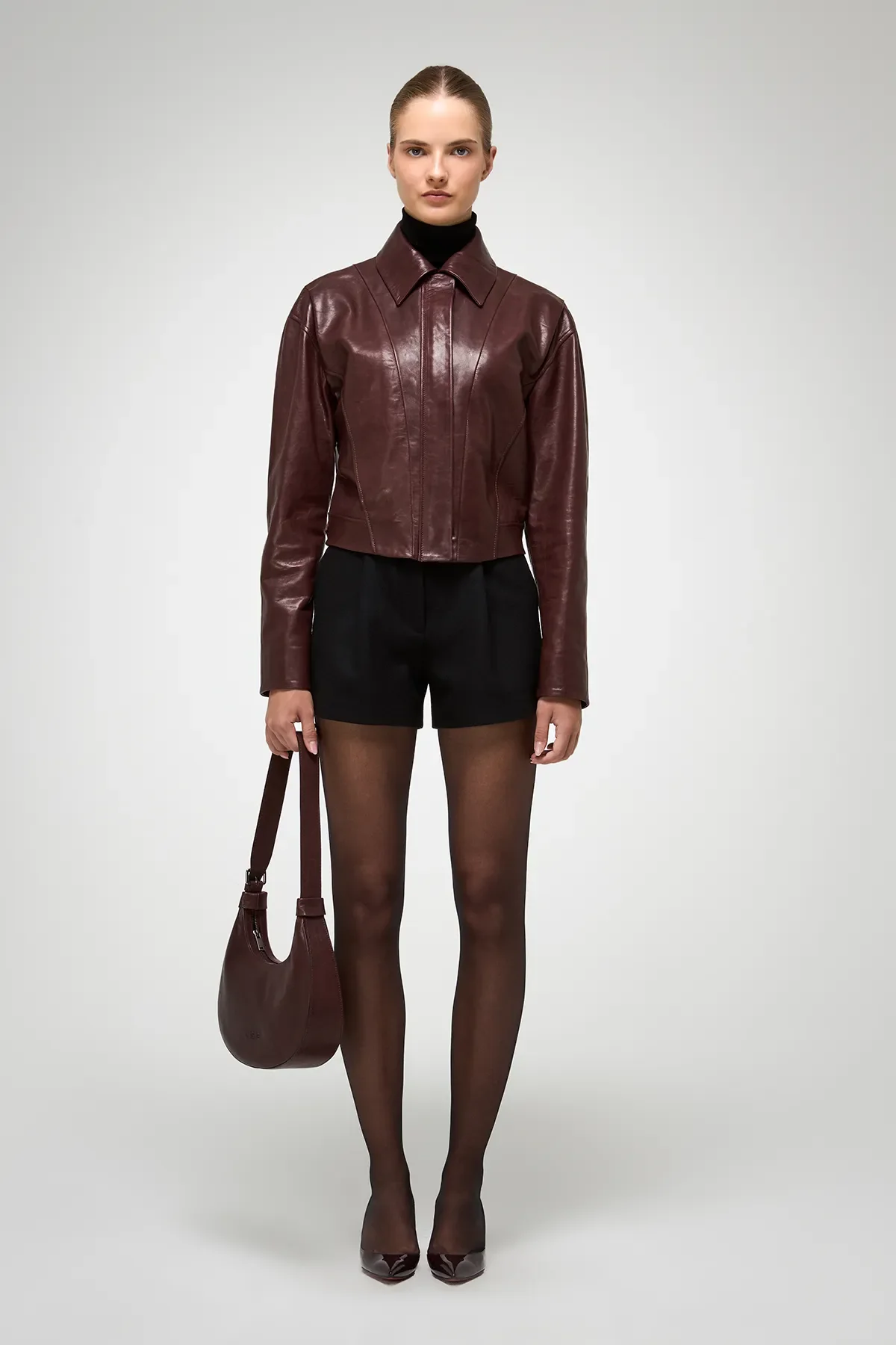Candela - Cherry Leather Jacket