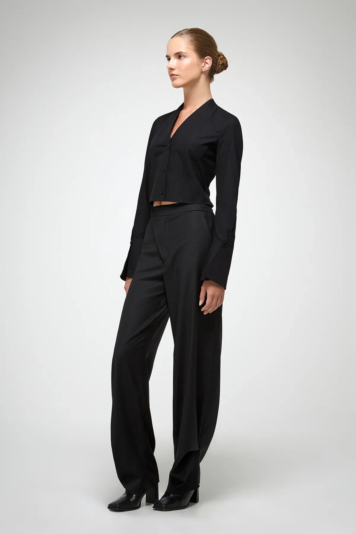 Candis - Black Cotton Shirt - Image 4