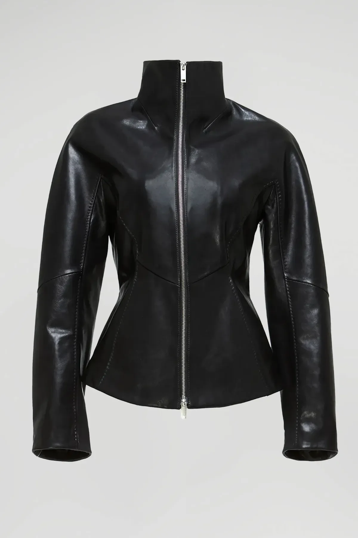 Carina - Black Leather Jacket - Image 6