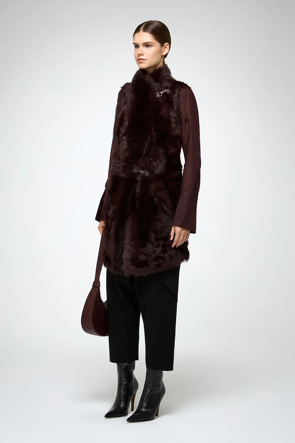 Siena - Cherry Shearling Vest - Image 4