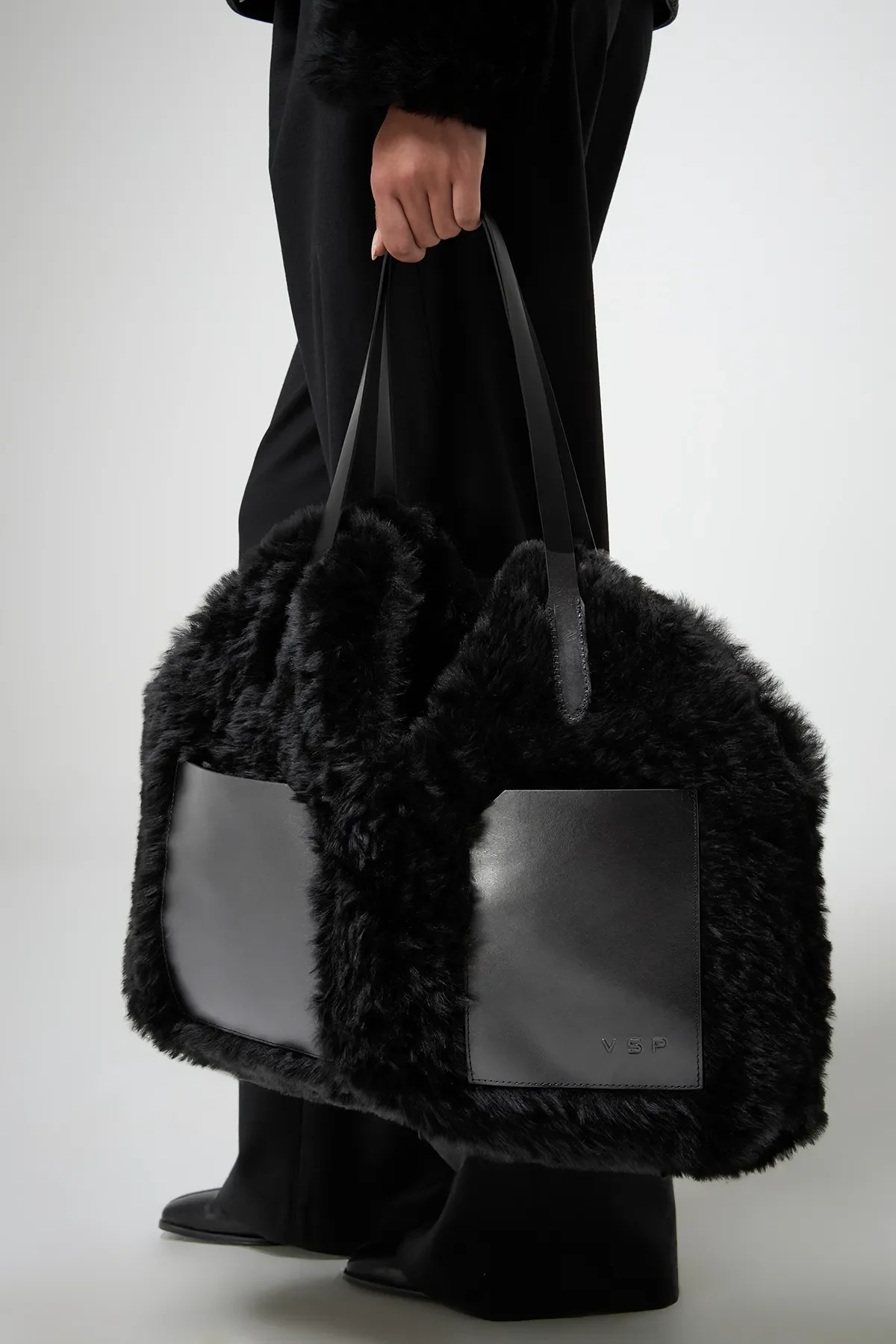Delphine - Black Leather Bag - Image 7