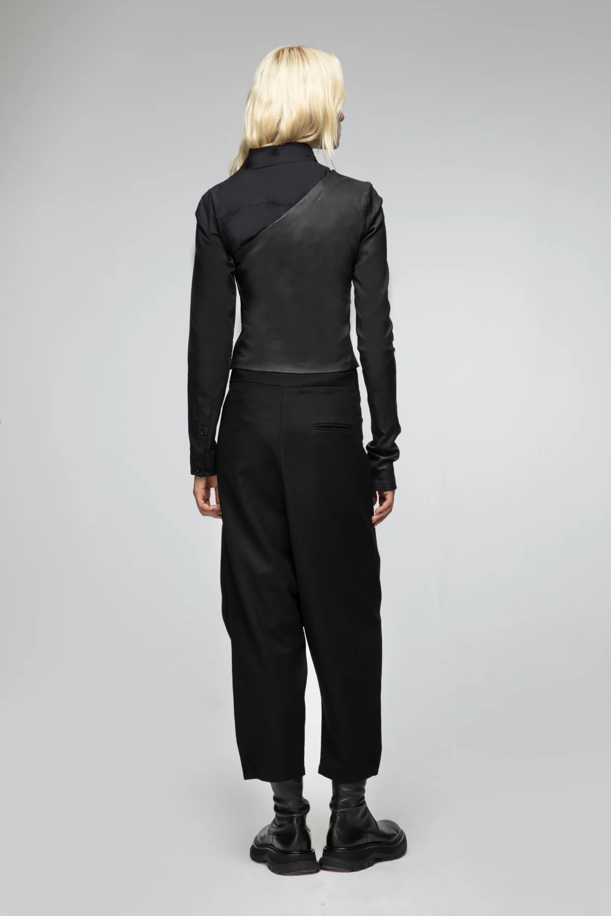 Dona - Black Leather Top - Image 4
