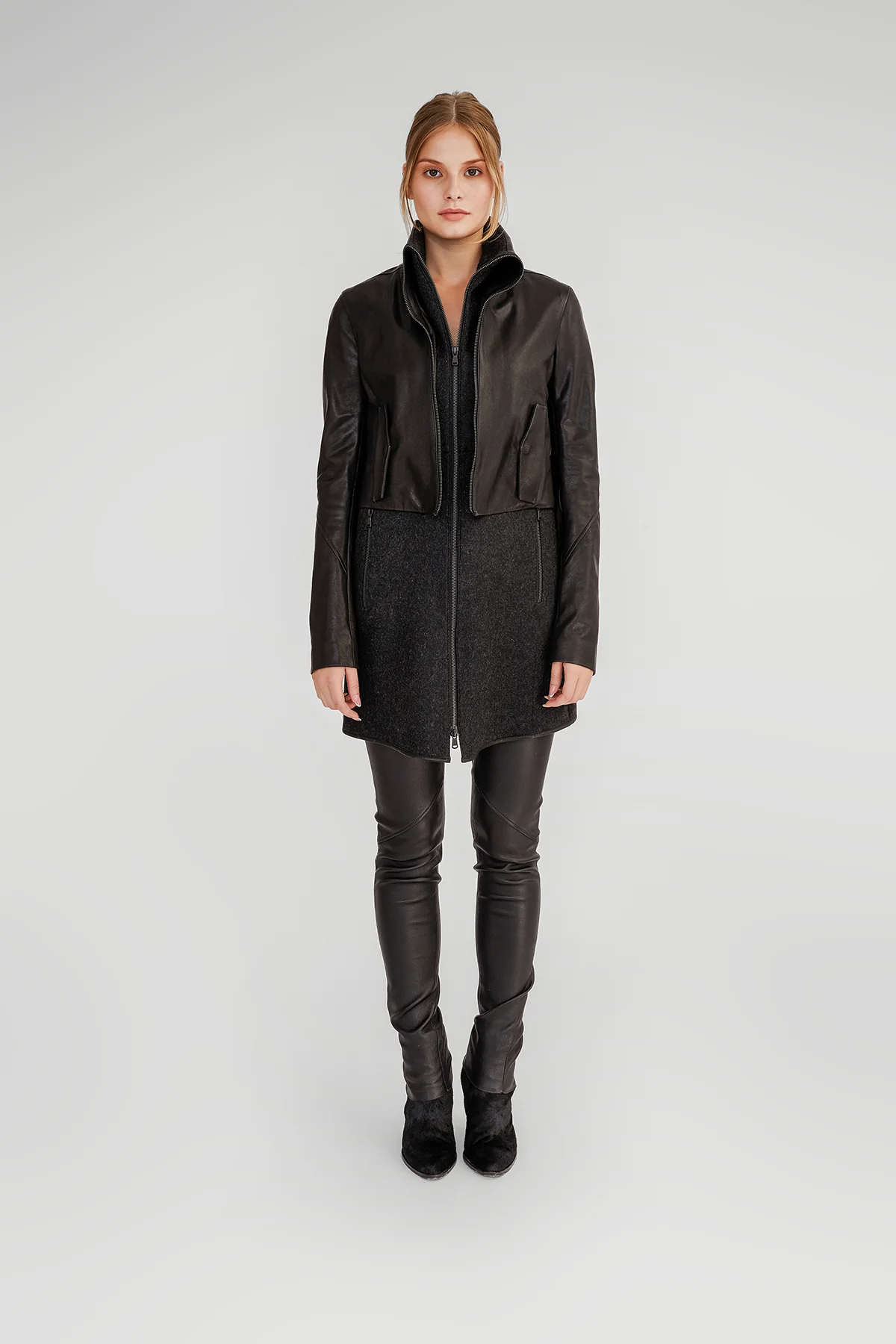 Dottie - Anthracite Wool Coat - Image 3