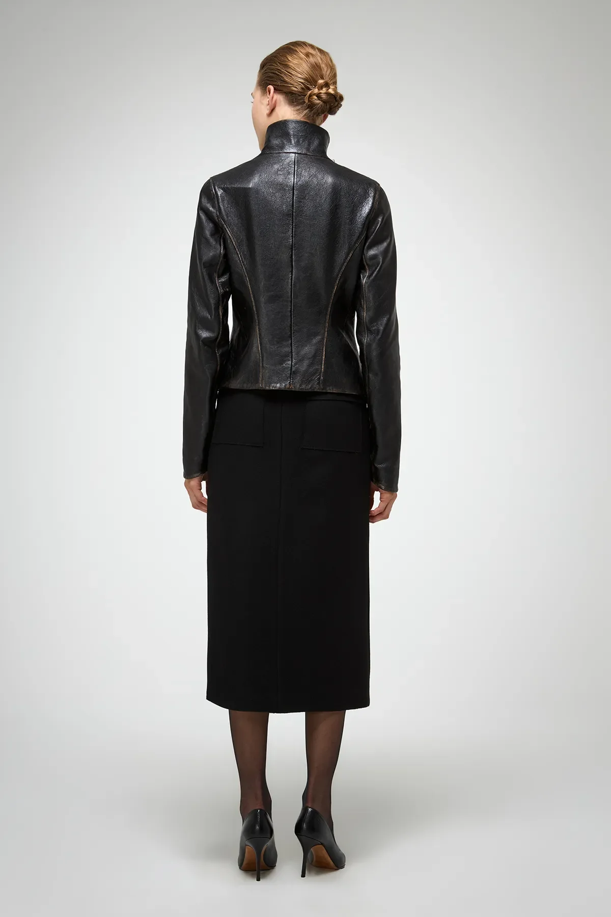 Edna - Dark Brown Leather Jacket - Image 8