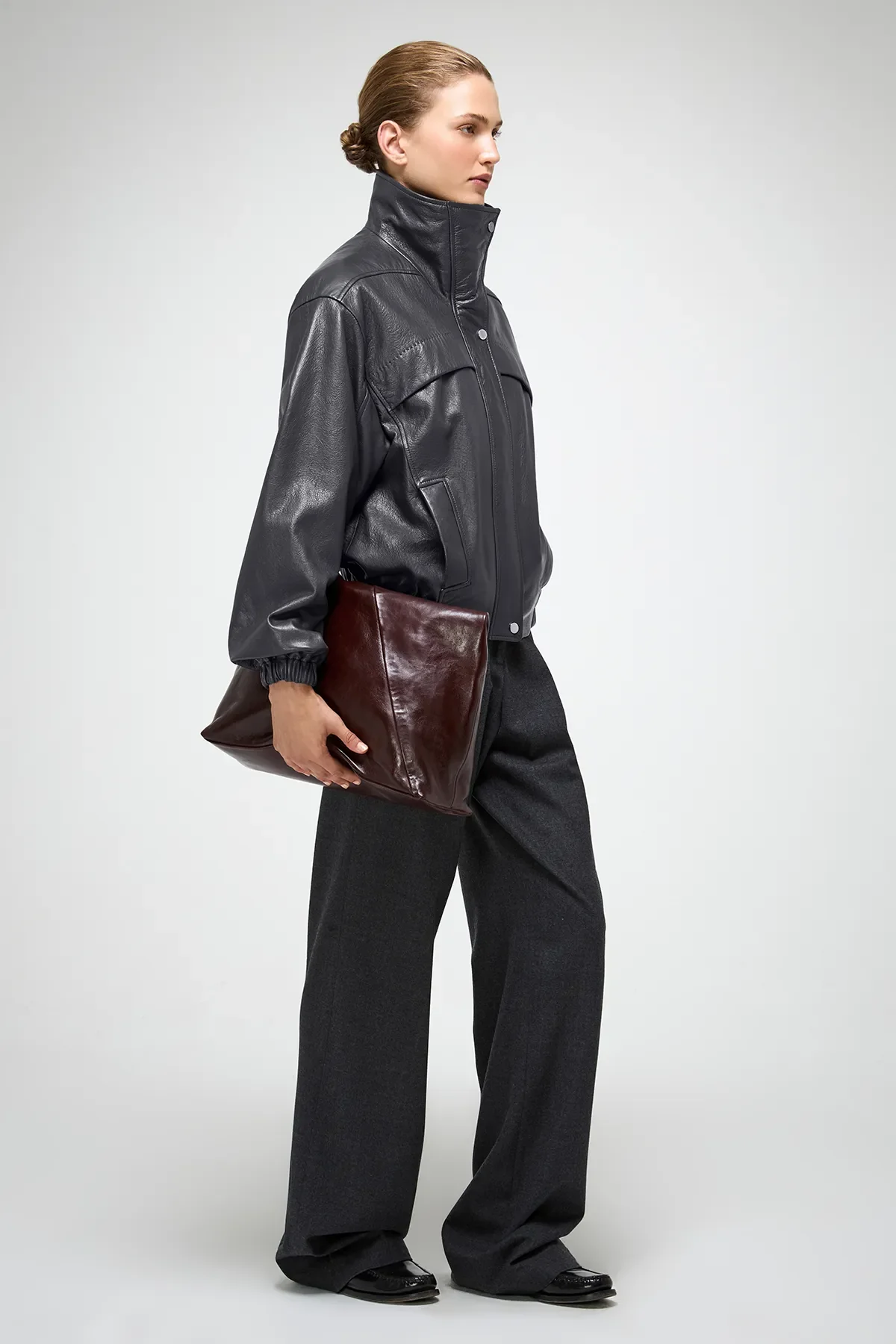 Eli - Anthracite Leather Jacket - Image 5
