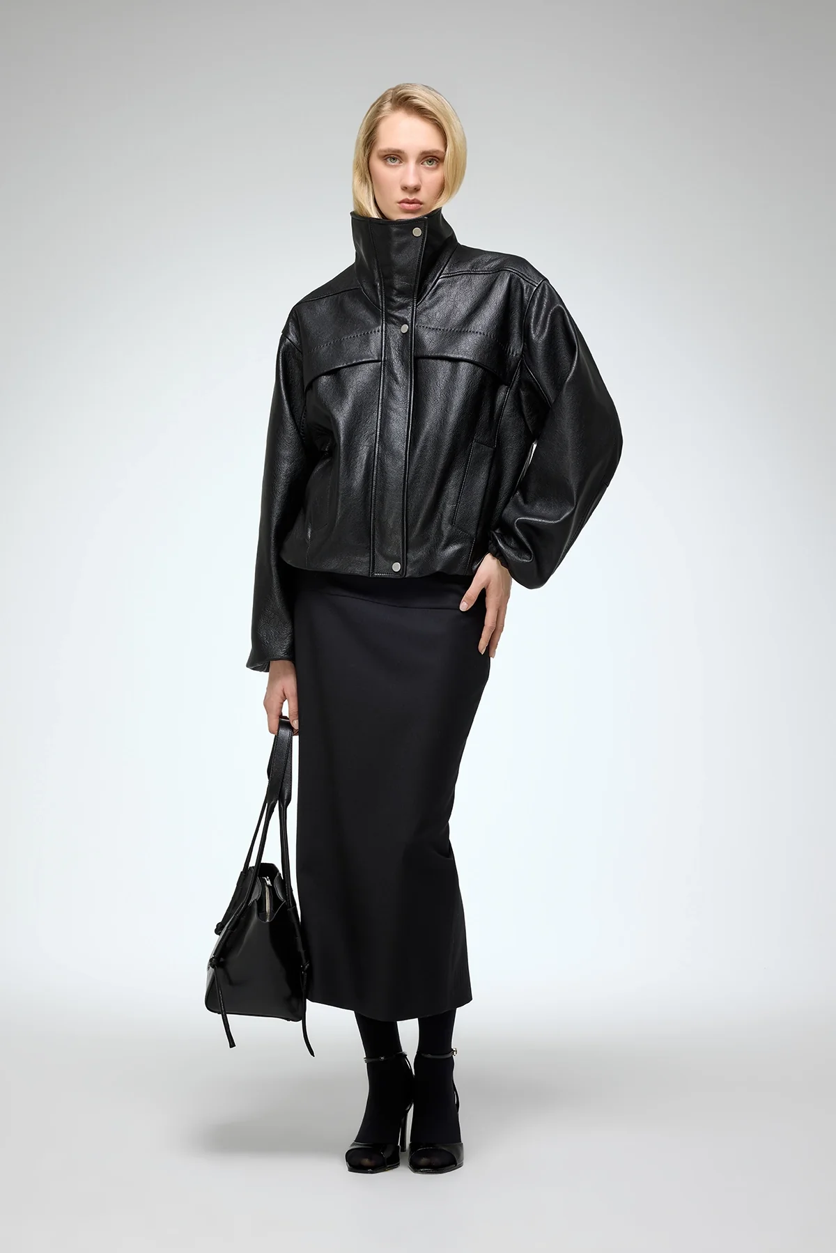 Eli - Black Leather Jacket - Image 3