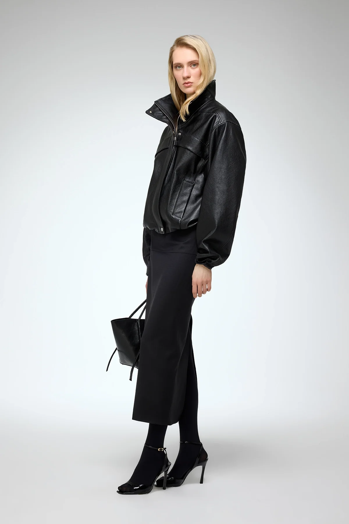 Eli - Black Leather Jacket - Image 4