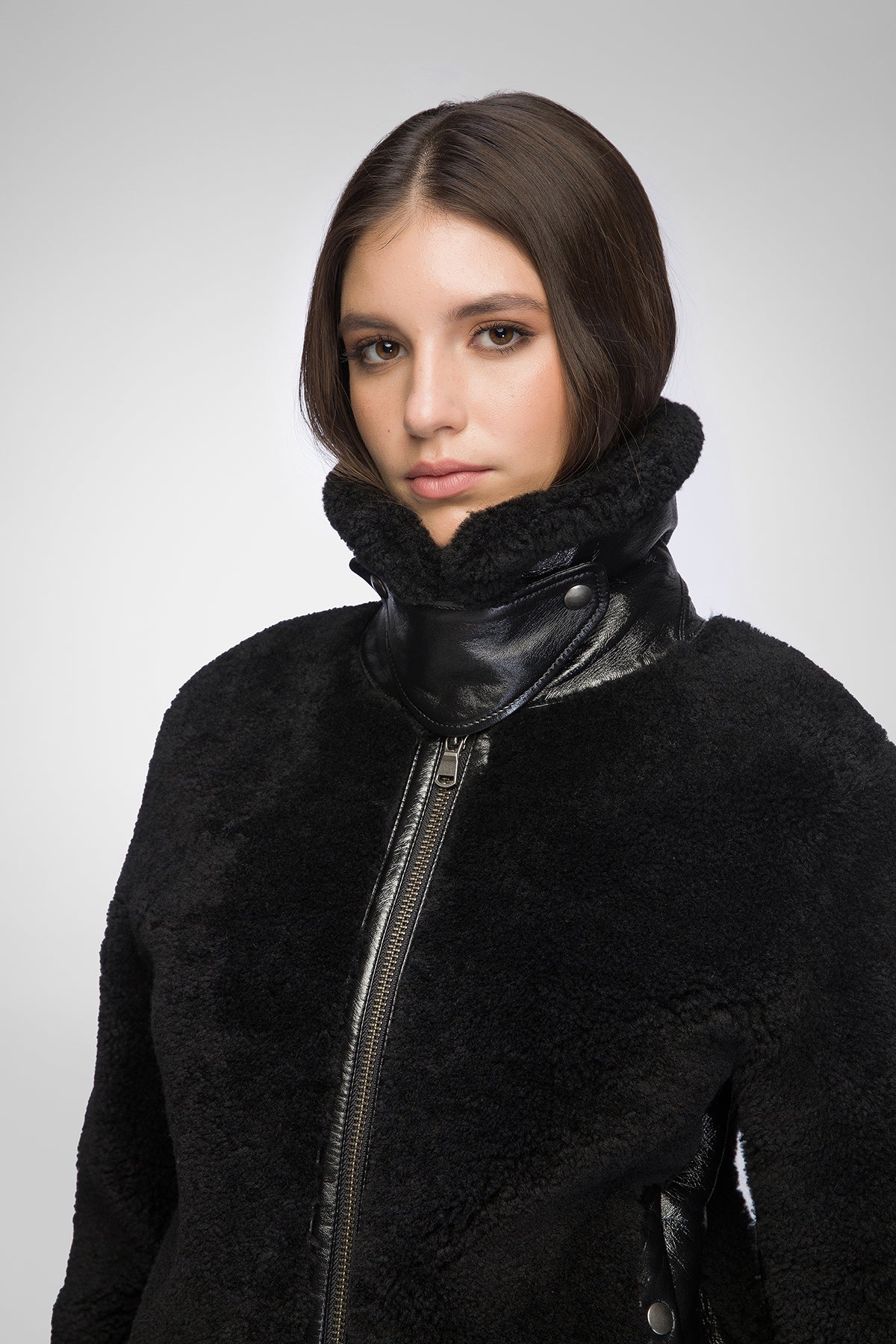 Elise - Black Shearling Jacket - Image 4