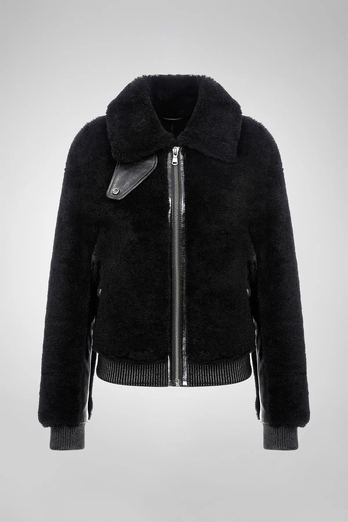 Elise - Black Shearling Jacket - Image 5