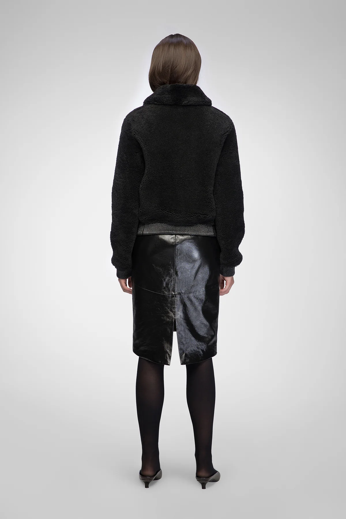 Elise - Black Shearling Jacket - Image 6