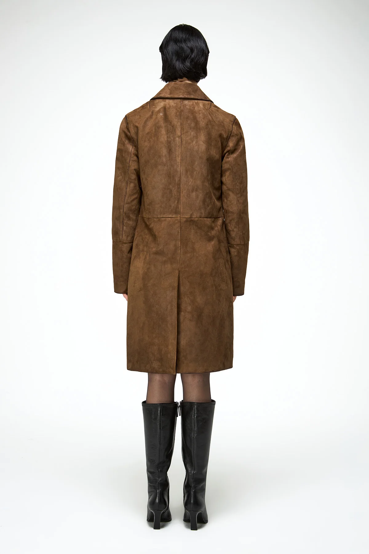 Esther - Olive Leather Coat - Image 7
