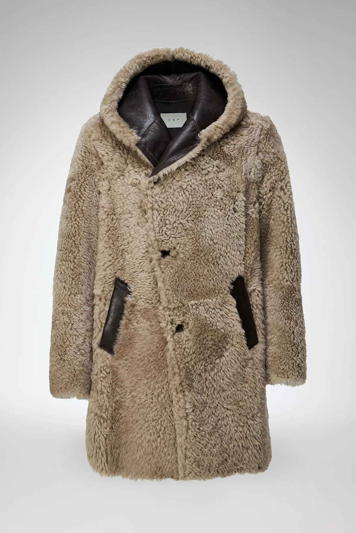 Fabiana - Stone Shearling Coat - Image 6