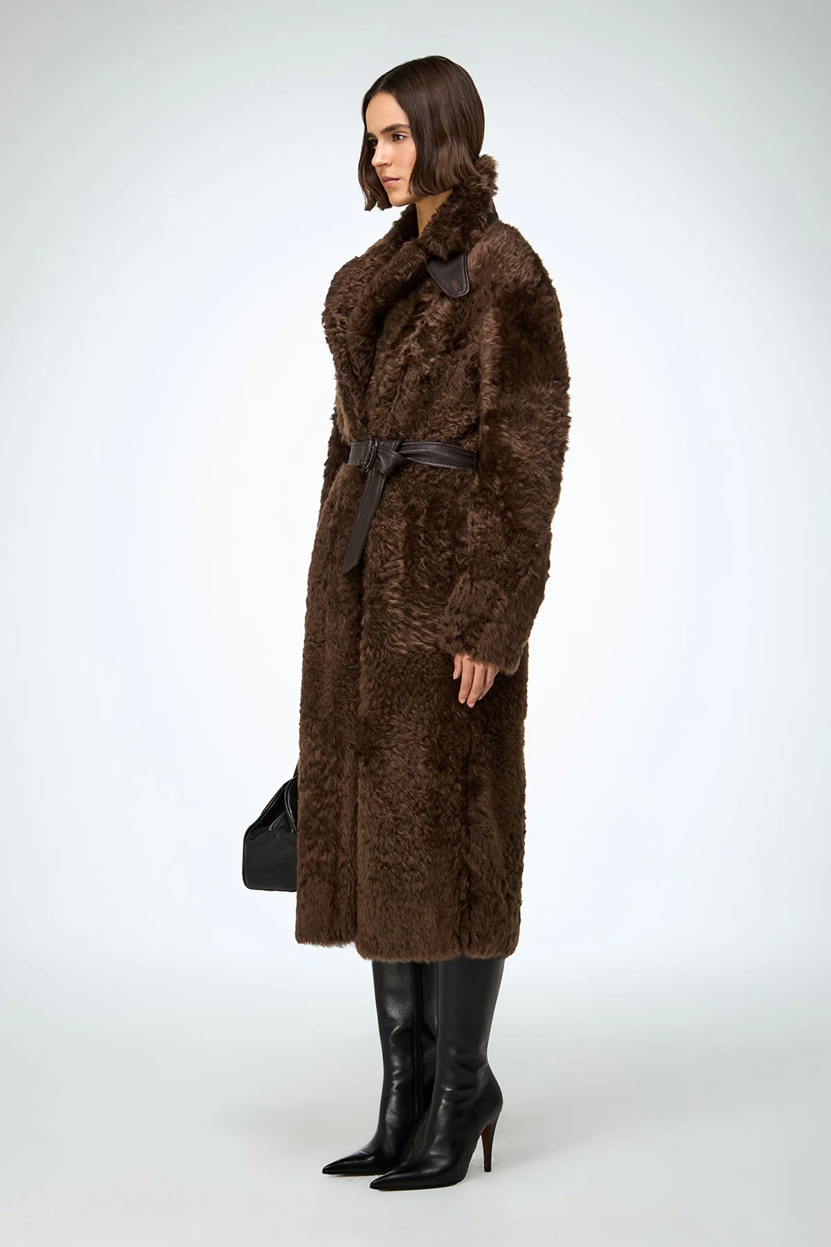 Gabrielle - Brown Shearling Coat - Image 5