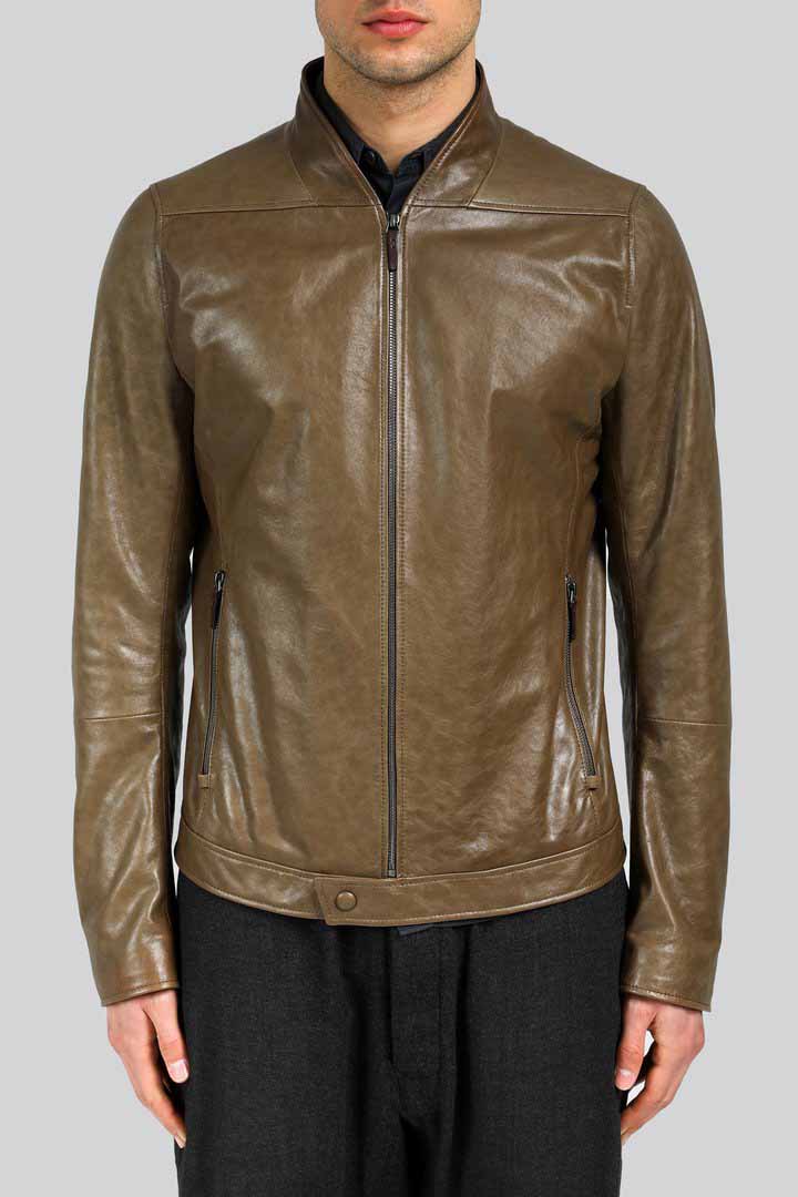Gilles - Brown Tobacco Leather Jacket