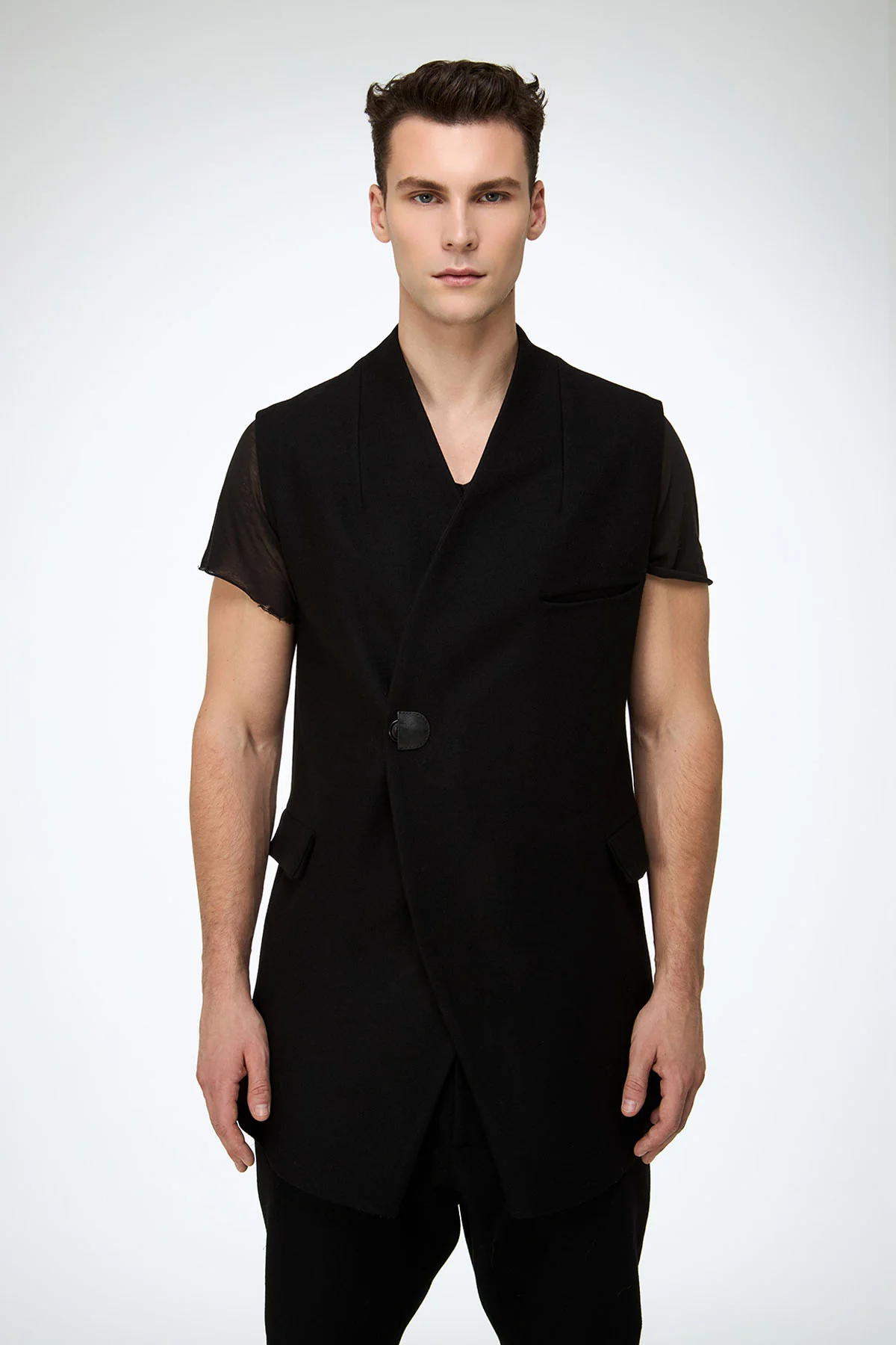 Giulio - Black Wool Vest - Image 3
