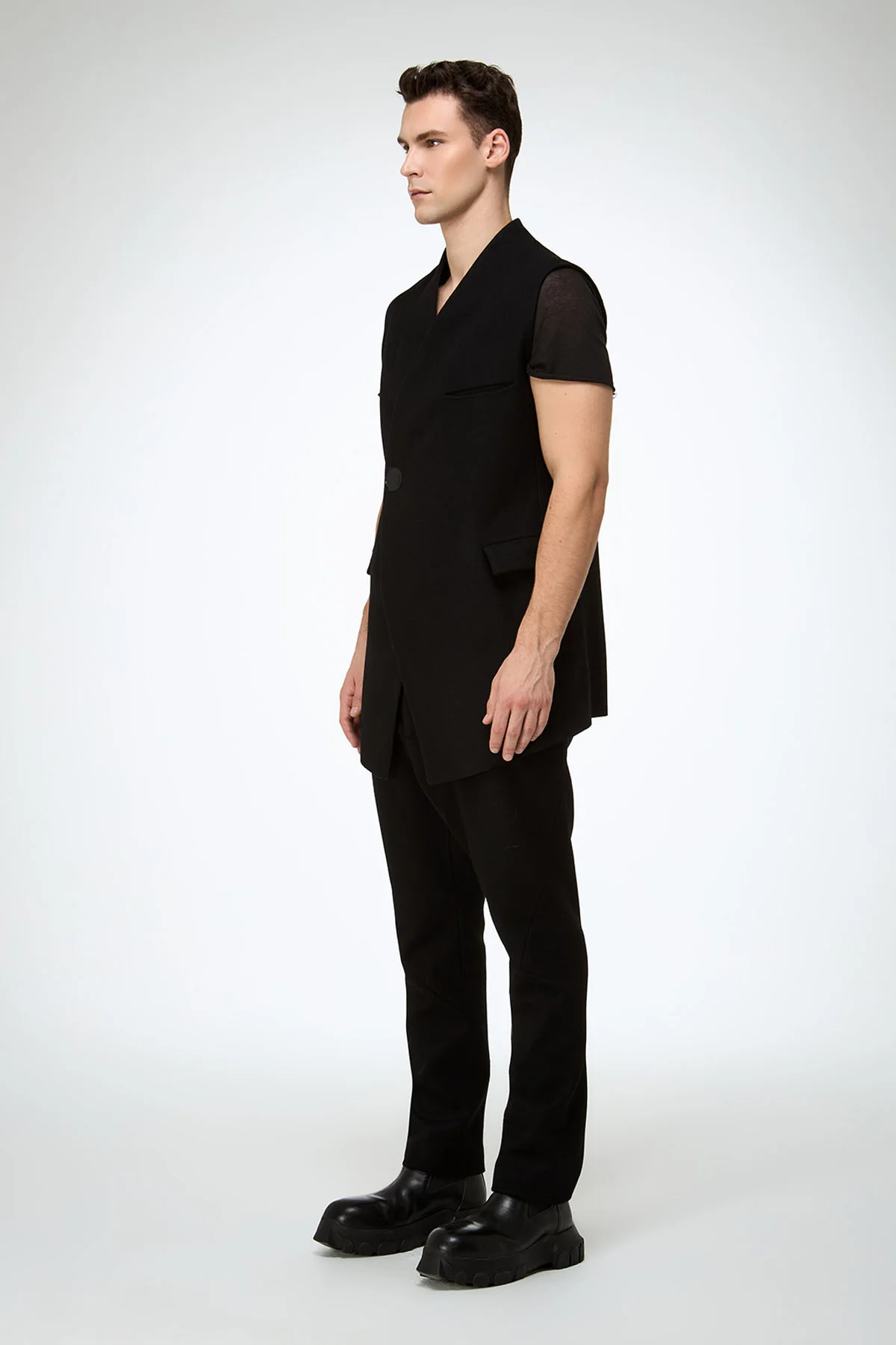 Giulio - Black Wool Vest - Image 4