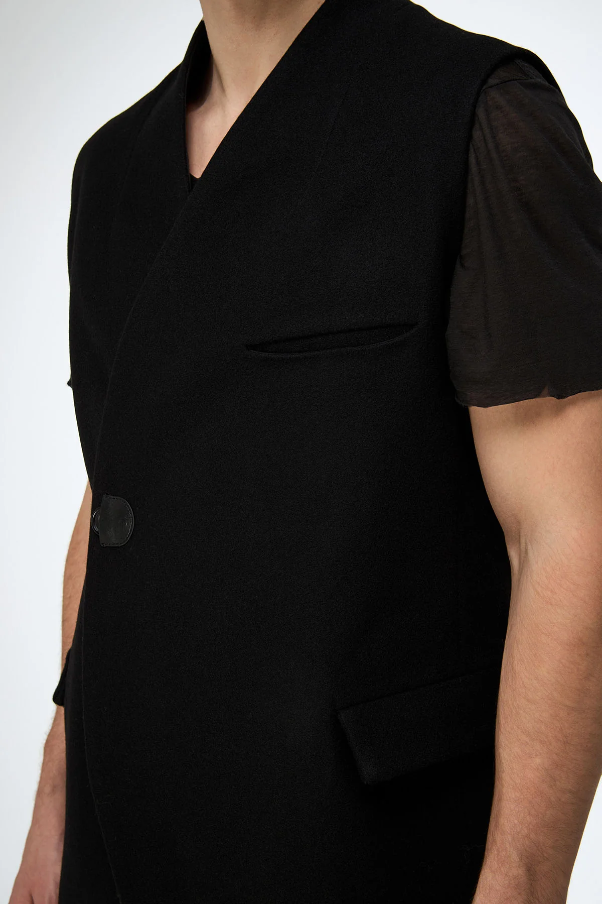 Giulio - Black Wool Vest - Image 5