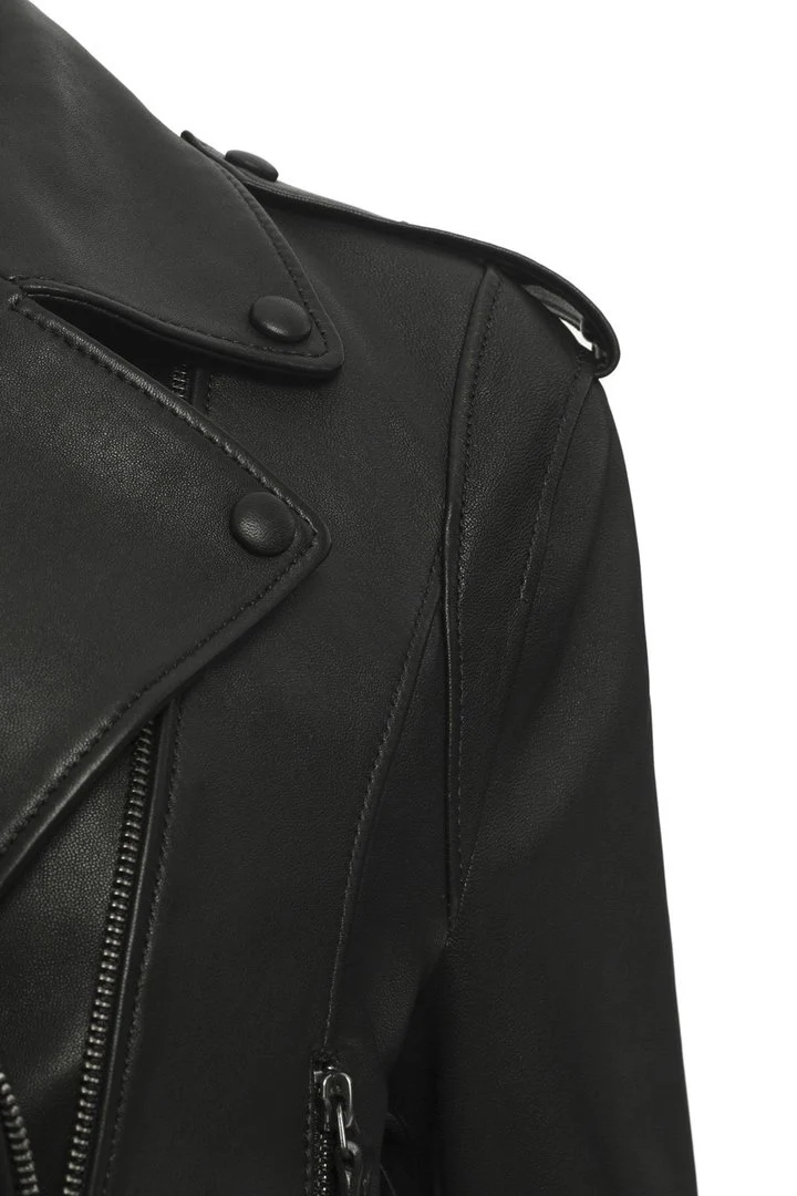 Hana - Black Leather Jacket - Image 6