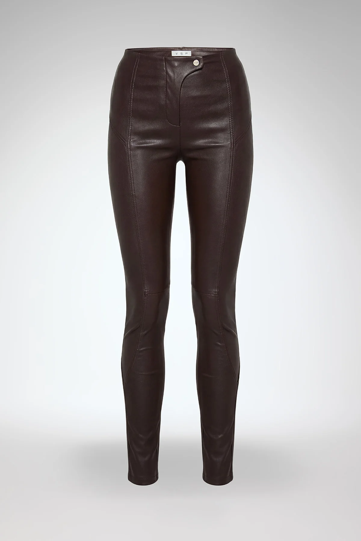 Helga - Bordeaux Leather Pants - Image 5