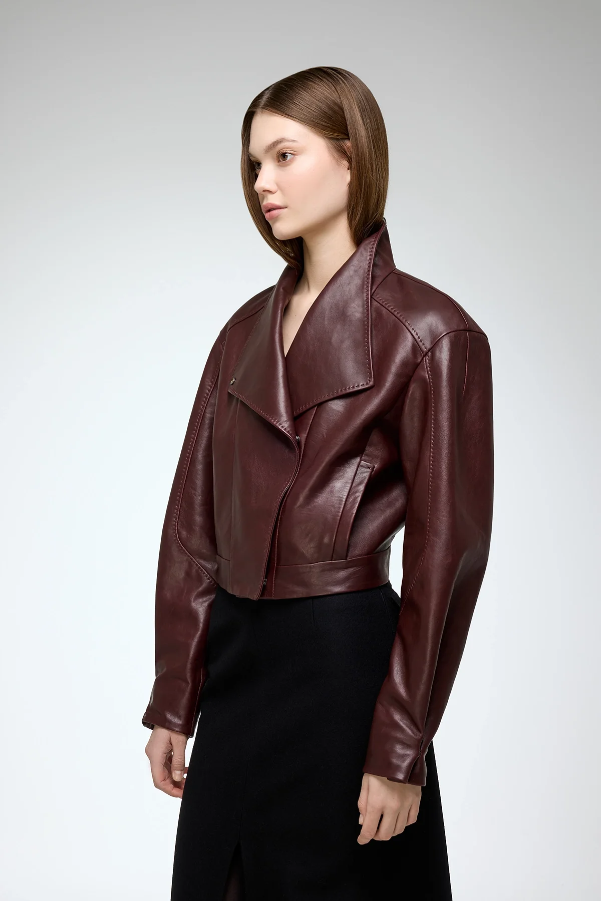 Isla - Cherry Leather Jacket - Image 3