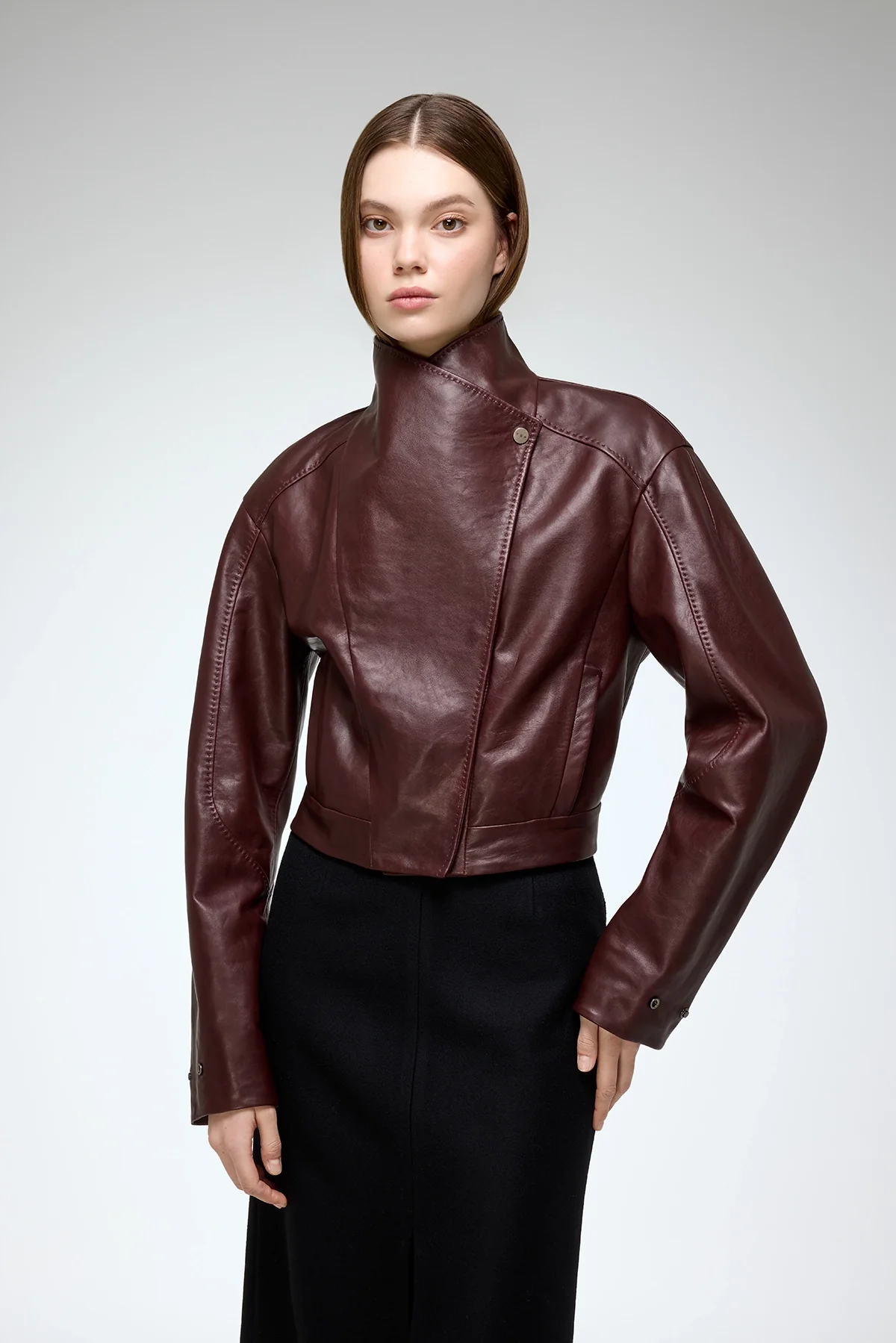 Isla - Cherry Leather Jacket - Image 4