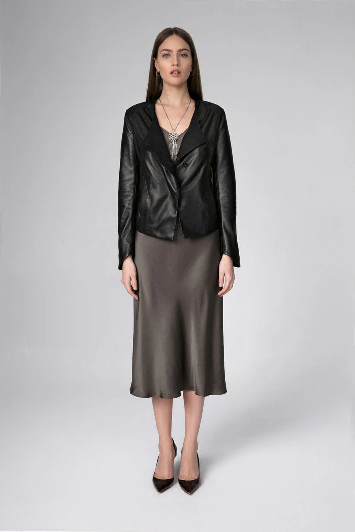 Ivy - Black Leather Jacket - Image 4