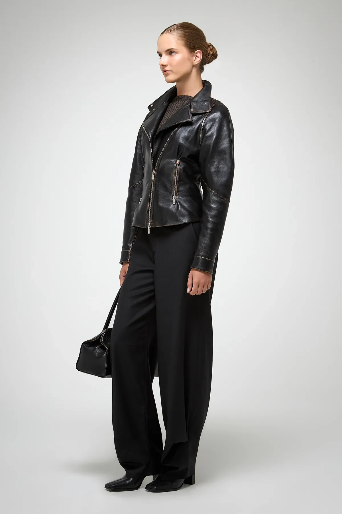 Julitte - Black Leather Jacket - Image 4