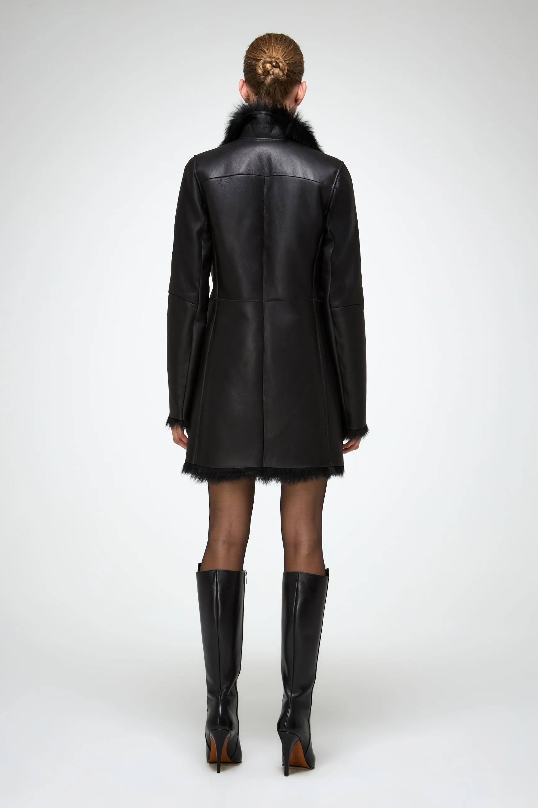 Kristell - Clotho Black Shearling Coat - Image 7